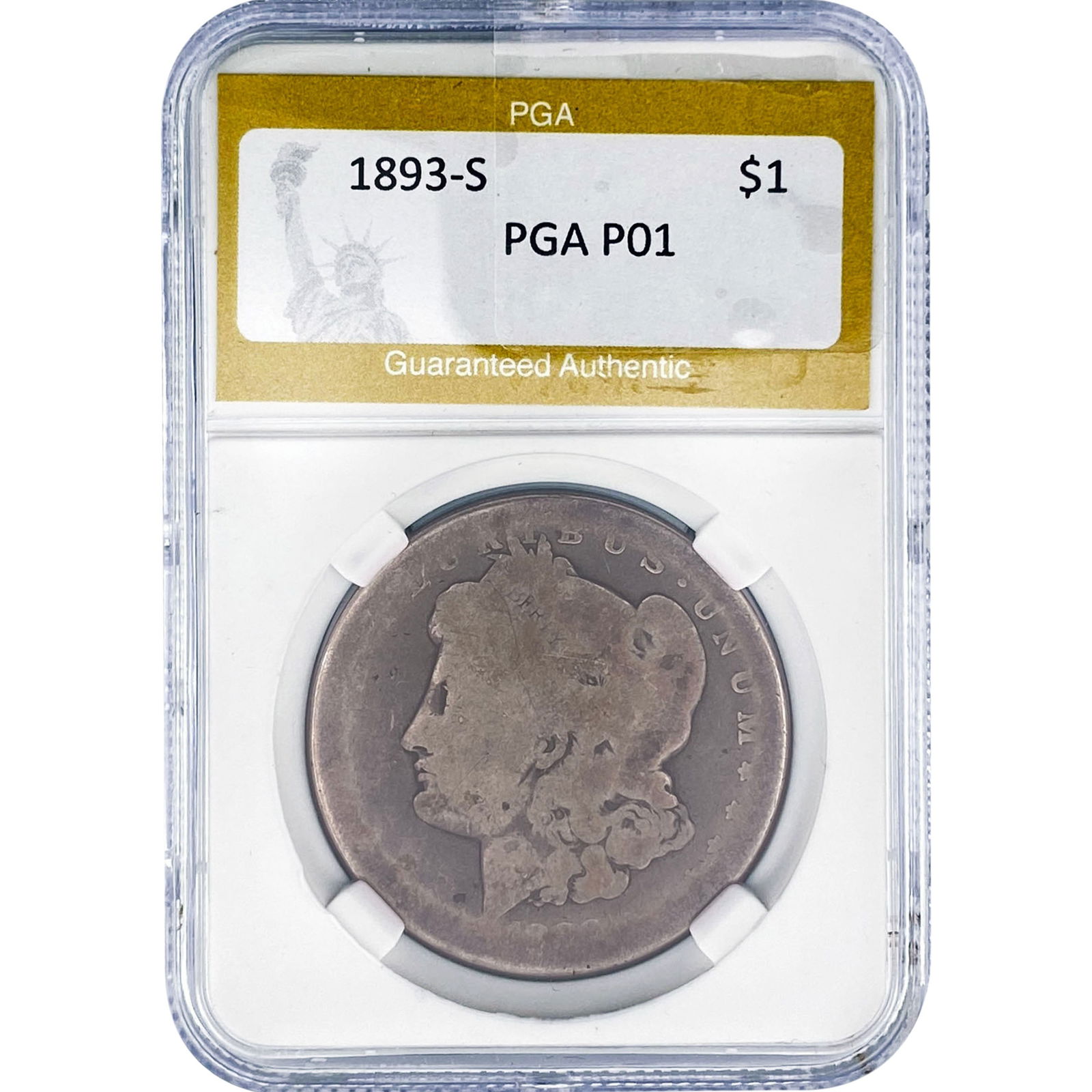 1893-S Morgan Silver Dollar PGA P01: 1893-S Morgan Silver Dollar PGA P01