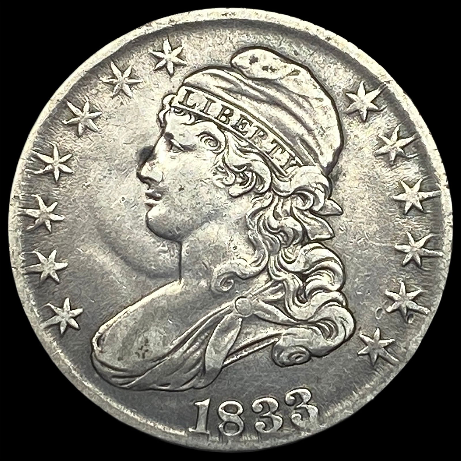 1833 Capped Bust Half Dollar NEARLY UNCIRCULATED (1 of 2)