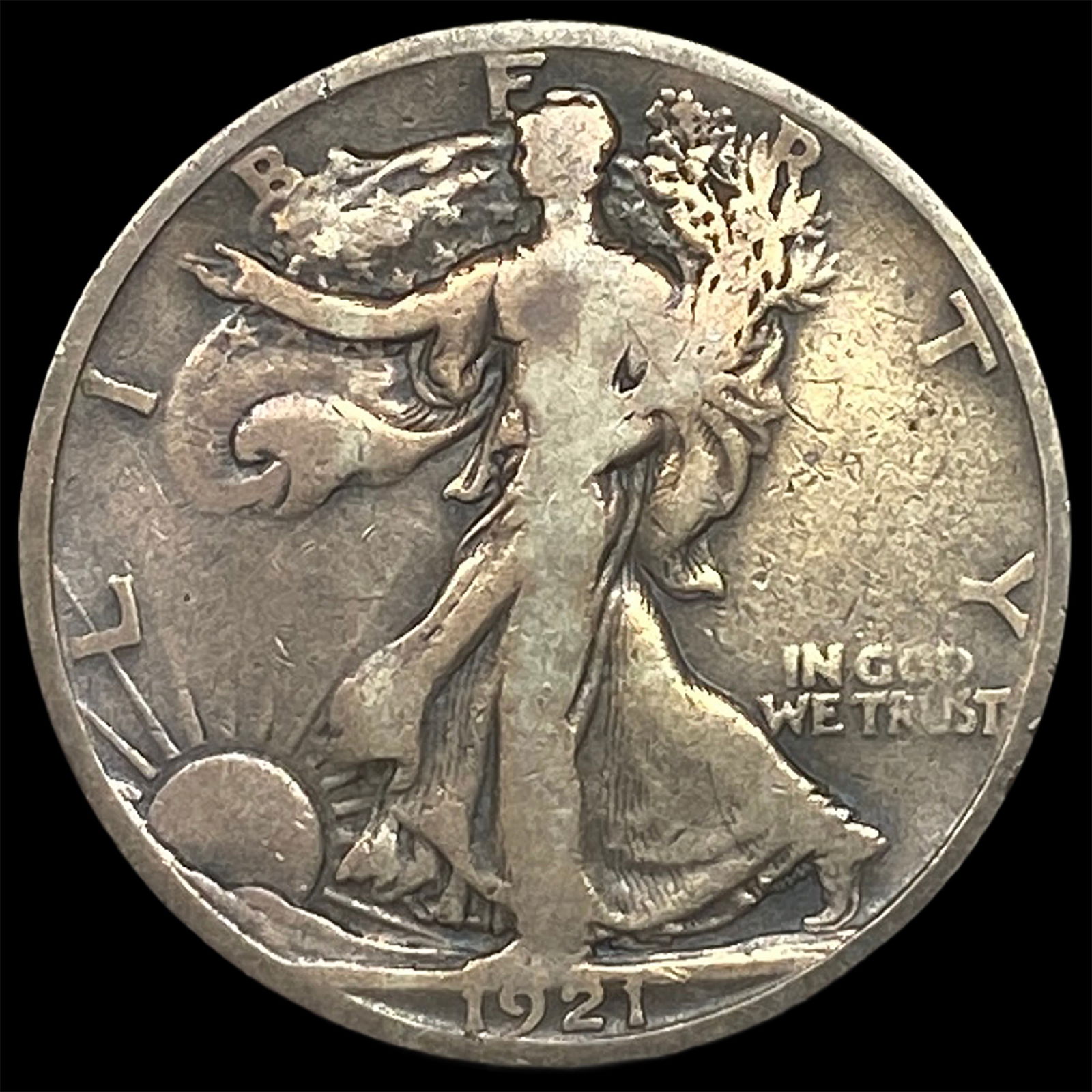 1921-S Silver Half Dollar Walking Liberty LIGHTLY CIRCULATED (1 of 2)