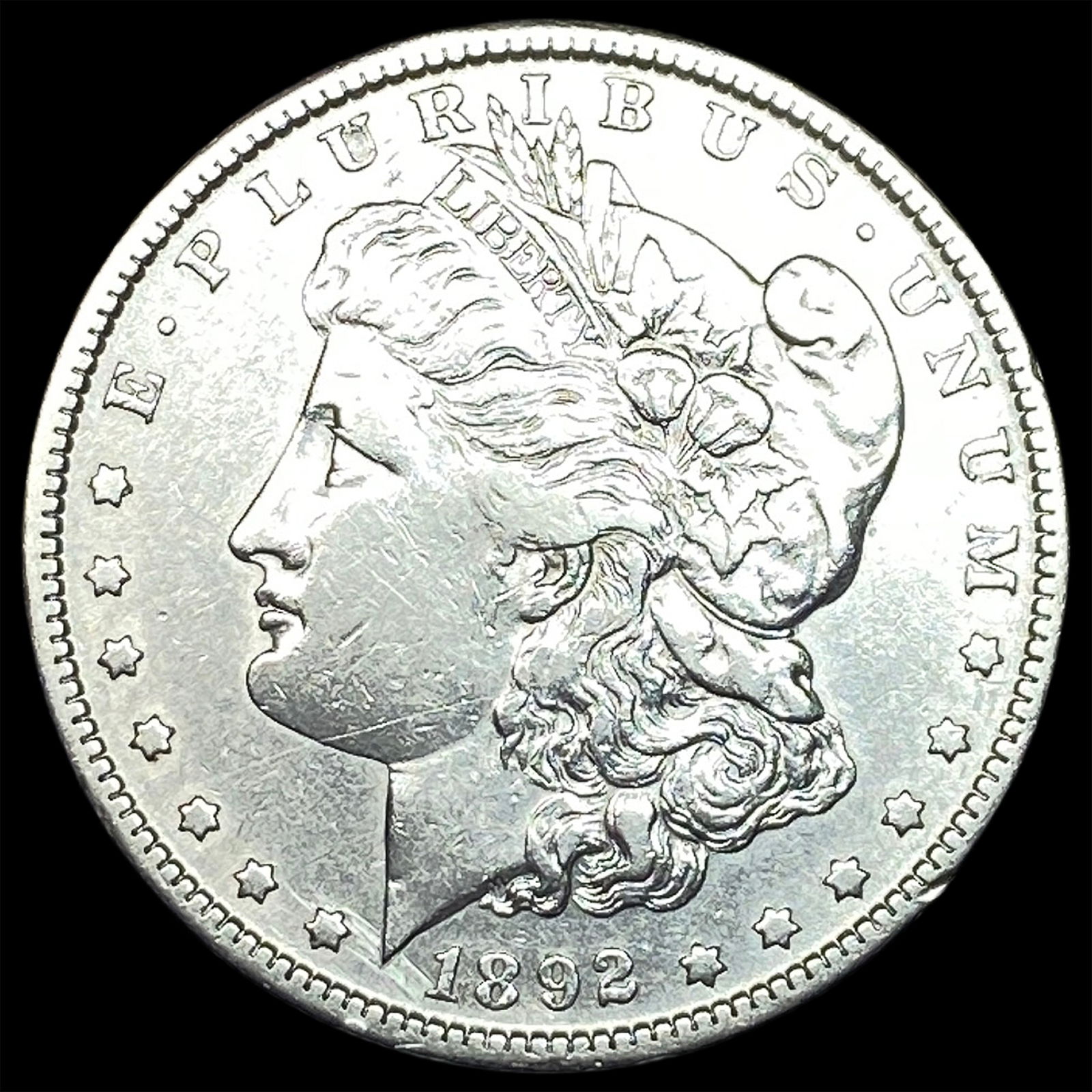 1892-S Silver Morgan Dollar NEARLY UNCIRCULATED: 1892-S Silver Morgan Dollar NEARLY UNCIRCULATED