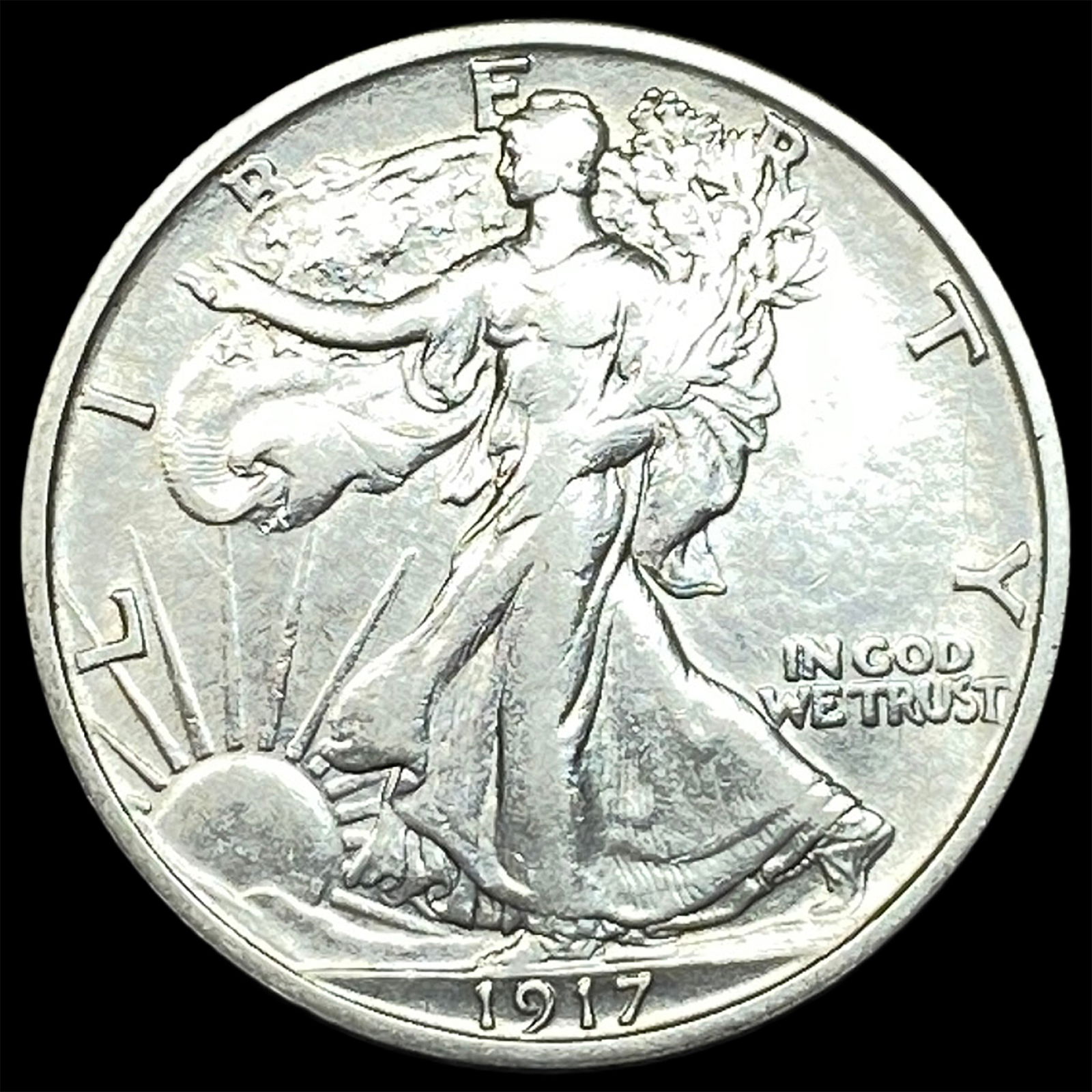 1917 Walking Liberty Half Dollar CLOSELY UNCIRCULATED (1 of 2)