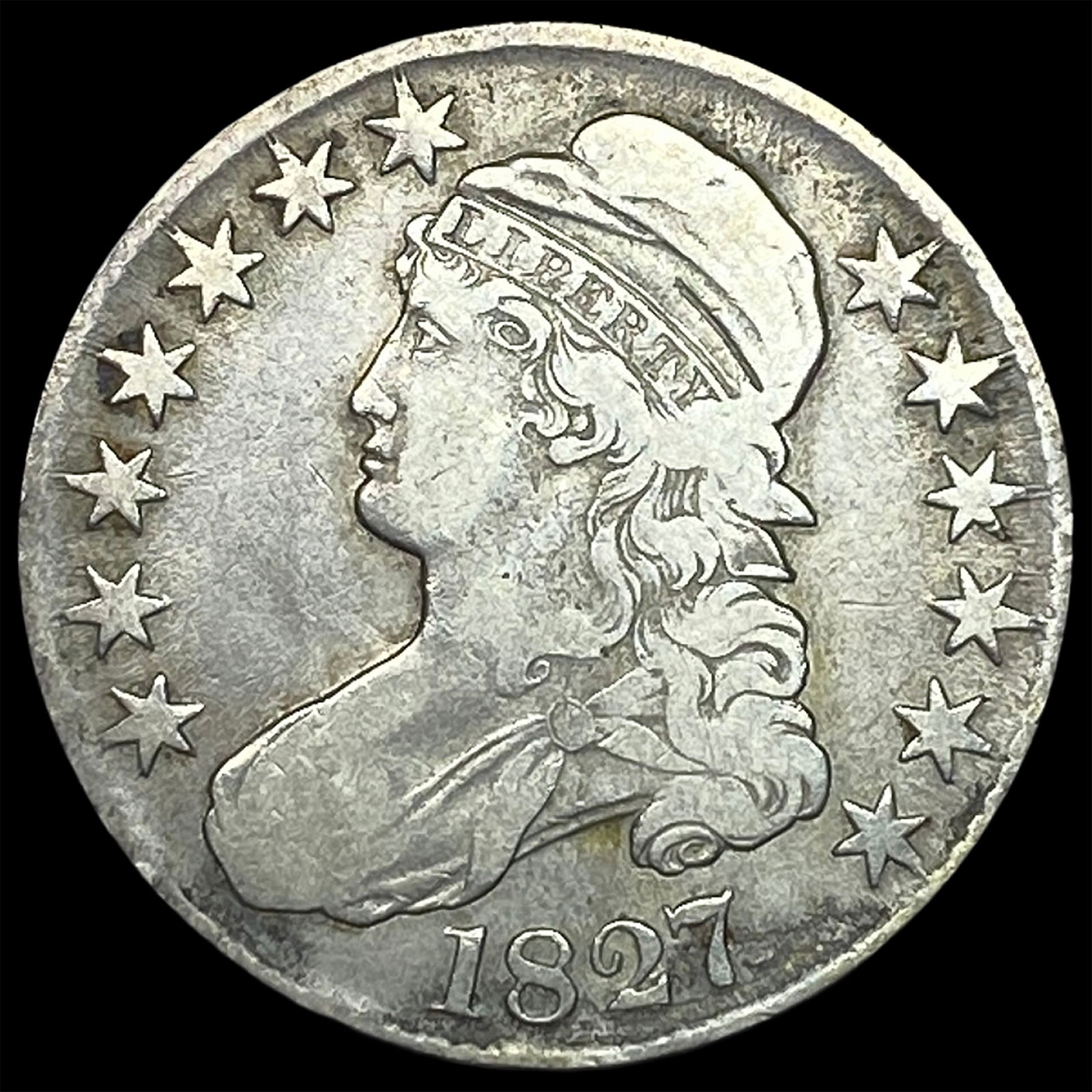 1827 Capped Bust Half Dollar ABOUT UNCIRCULATED (1 of 2)