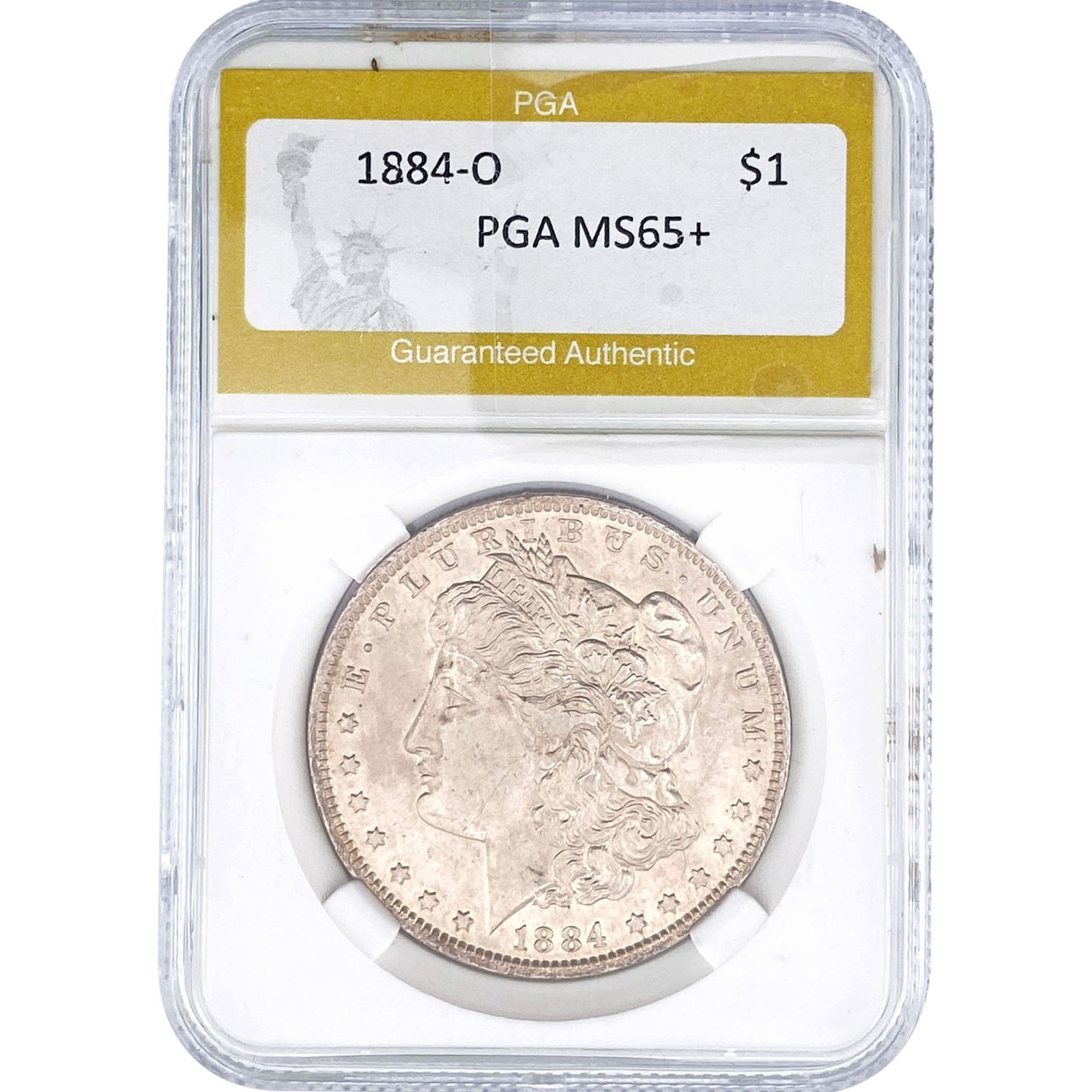 1884-O Morgan Silver Dollar PGA MS65+: 1884-O Morgan Silver Dollar PGA MS65+