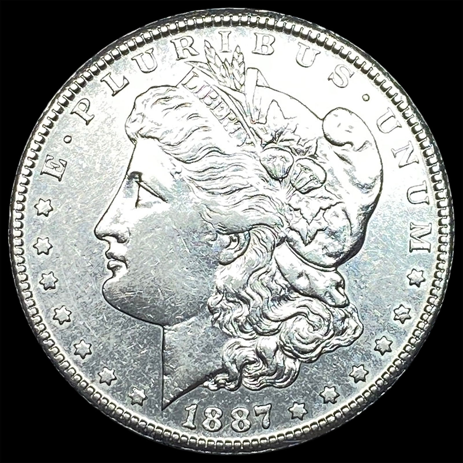 1887 Silver Morgan Dollar CLOSELY UNCIRCULATED: 1887 Silver Morgan Dollar CLOSELY UNCIRCULATED