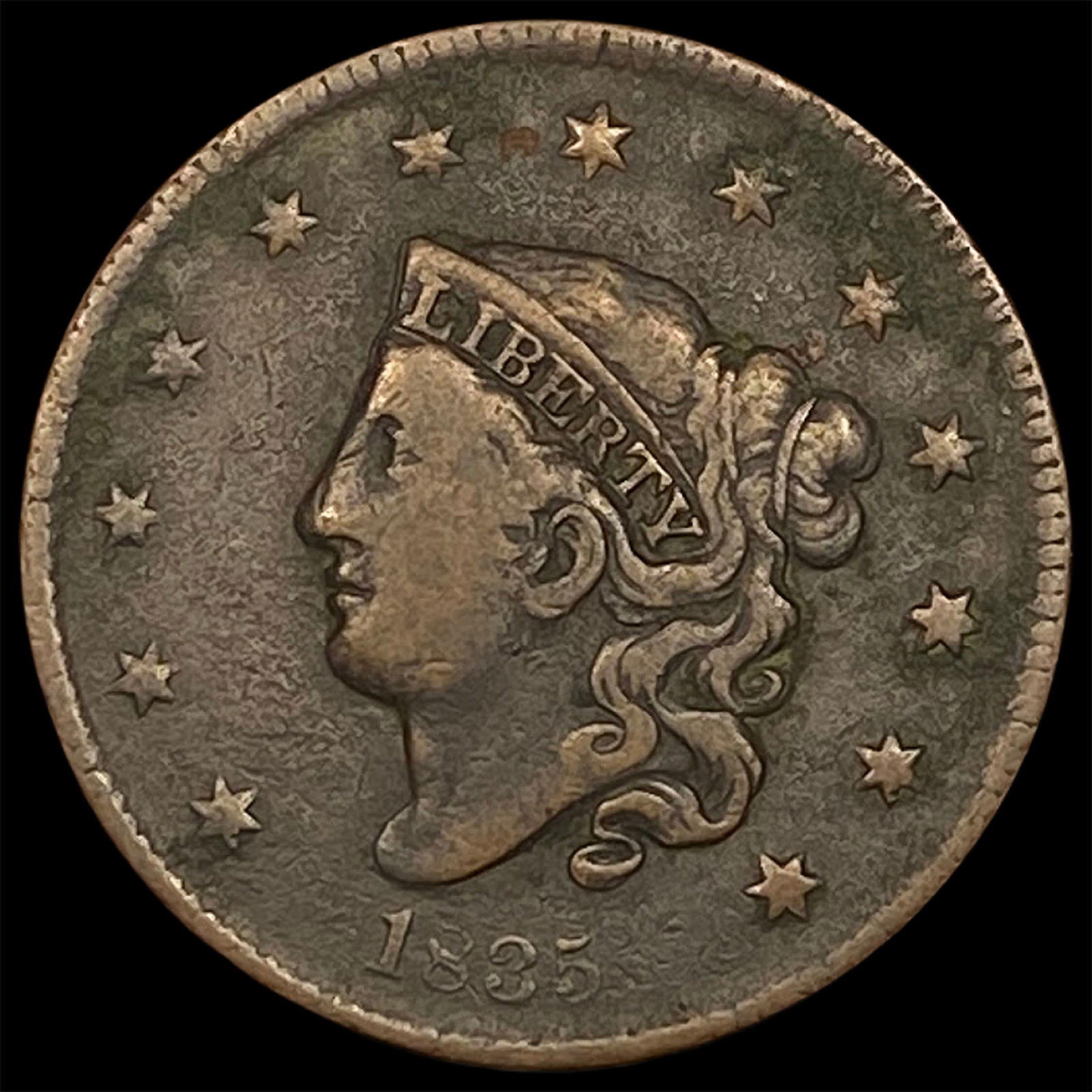 1835 Coronet Head Large Cent LIGHTLY CIRCULATED (1 of 2)