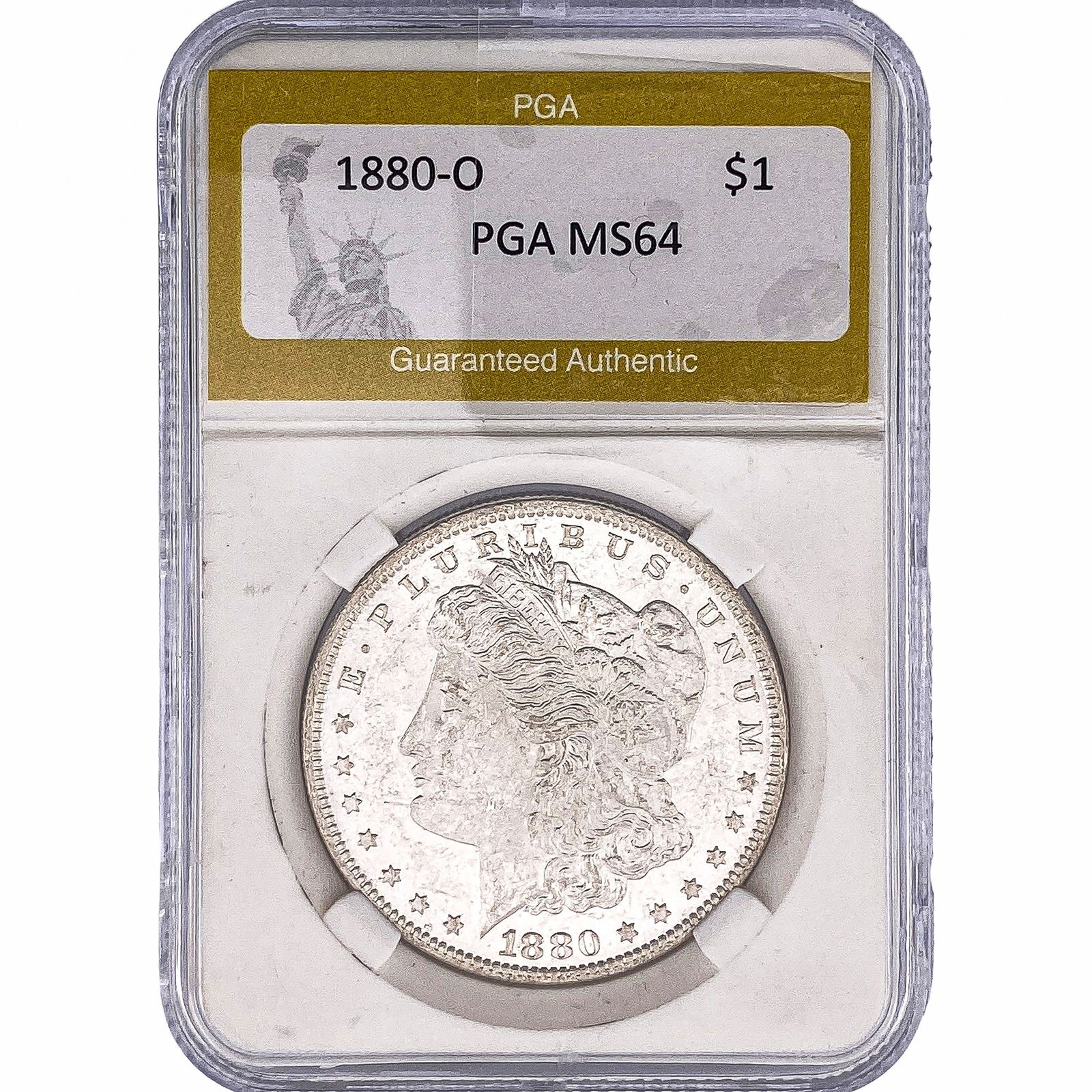 1880-O Morgan Silver Dollar PGA MS64: 1880-O Morgan Silver Dollar PGA MS64
