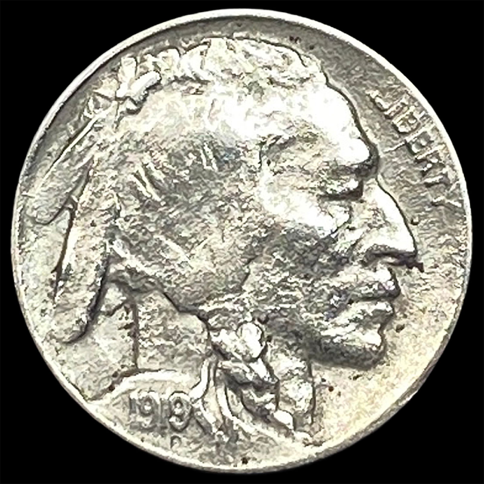 1919-D Buffalo Nickel NEARLY UNCIRCULATED (1 of 2)