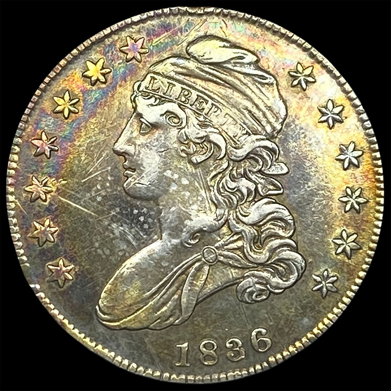 1836 Capped Bust Half Dollar CLOSELY UNCIRCULATED (1 of 2)