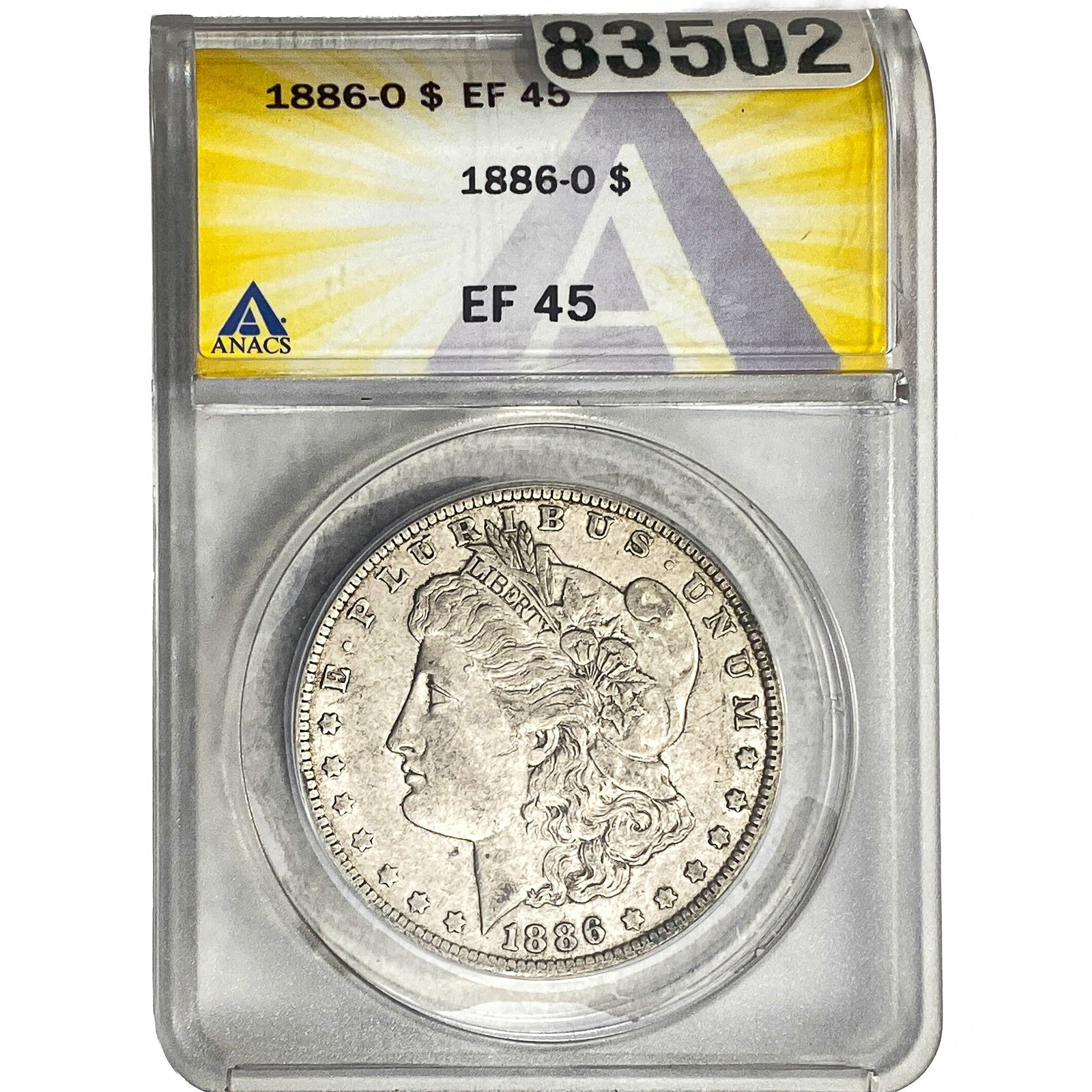 1886-O Morgan Silver Dollar ANACS EF45: 1886-O Morgan Silver Dollar ANACS EF45