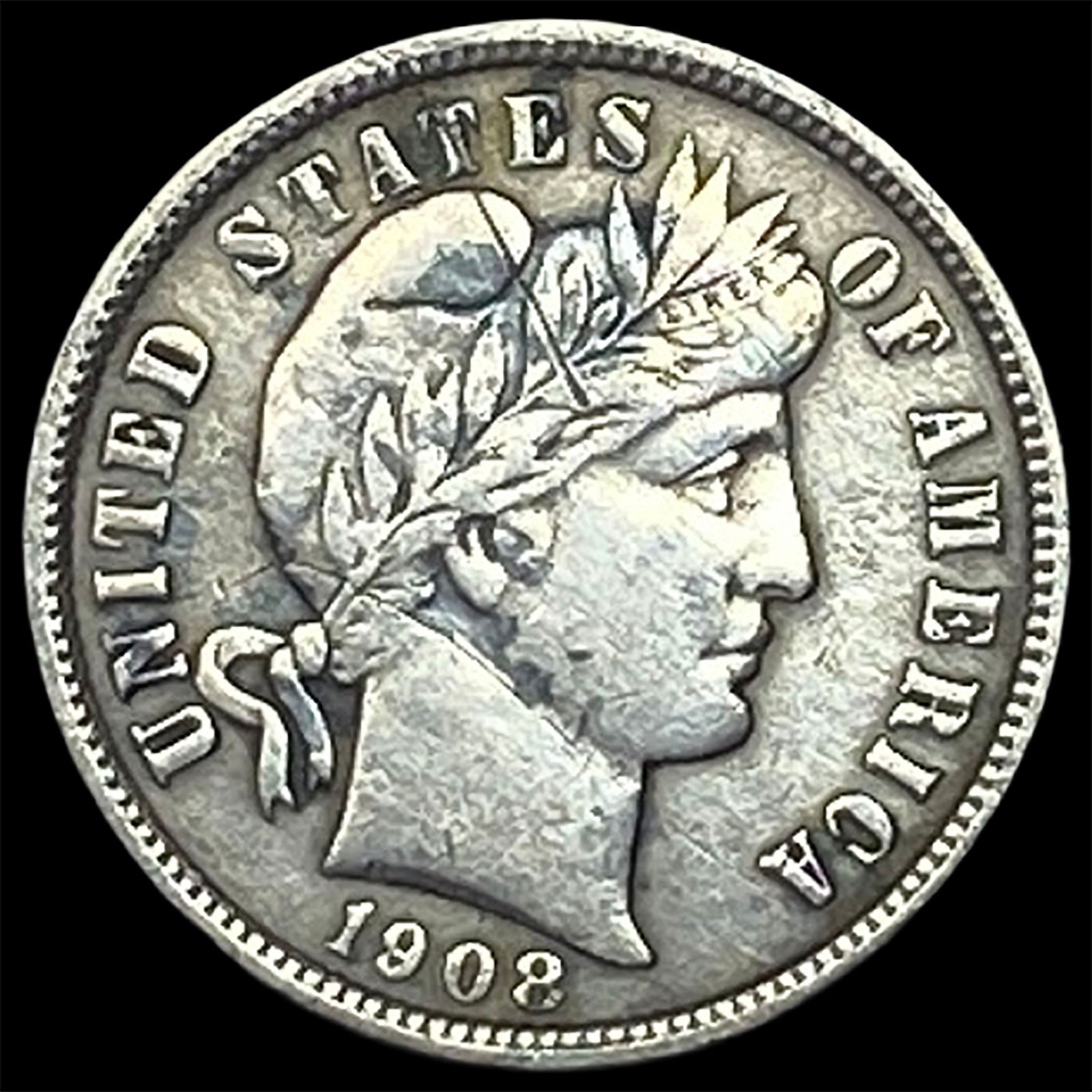 1902 Barber Dime NEARLY UNCIRCULATED (1 of 2)