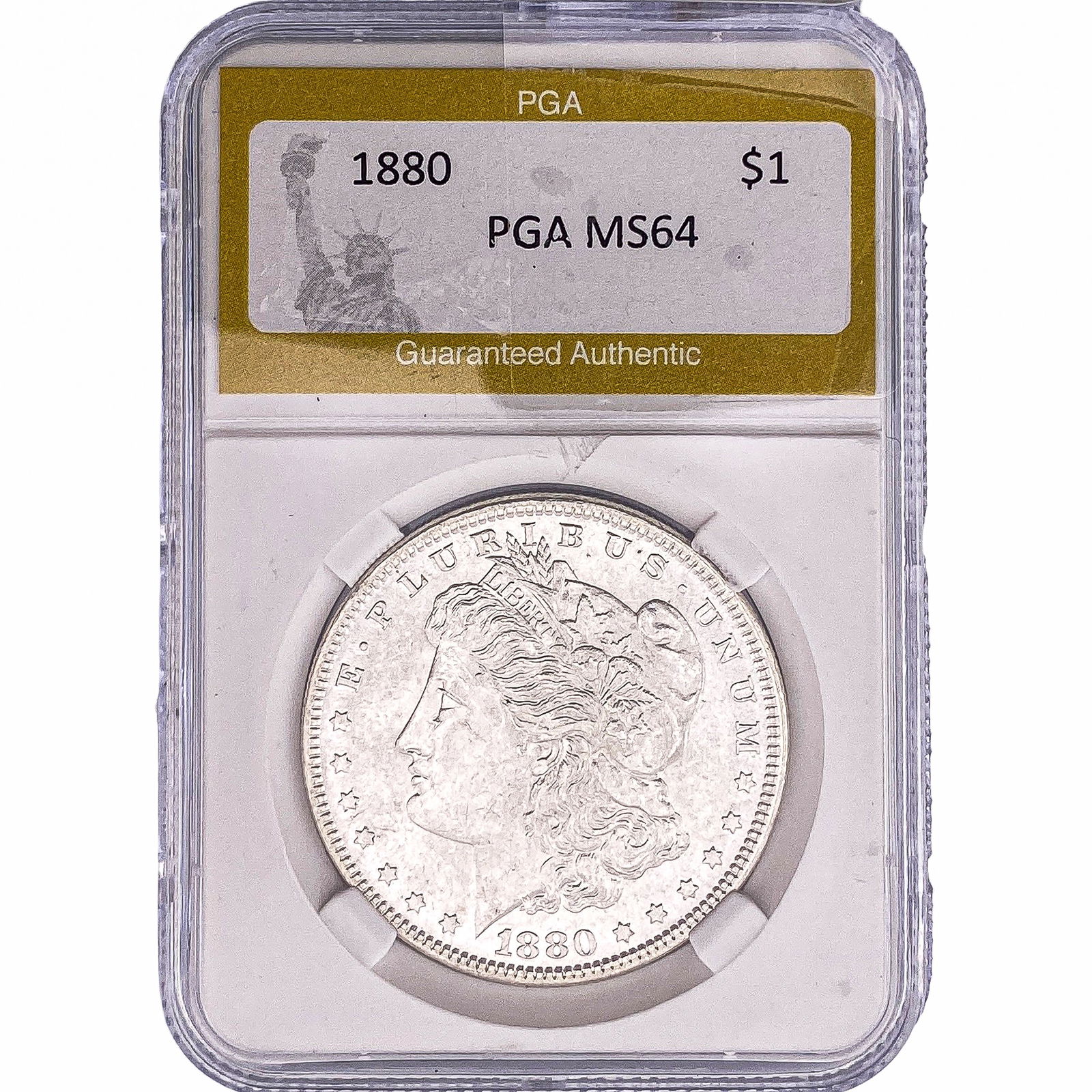 1880 Morgan Silver Dollar PGA MS64: 1880 Morgan Silver Dollar PGA MS64