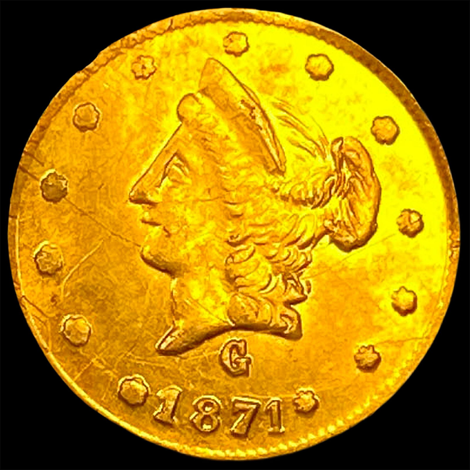 1871 Gold California Fractional Half Dollar HIGH GRADE: 1871 Gold California Fractional Half Dollar HIGH GRADE