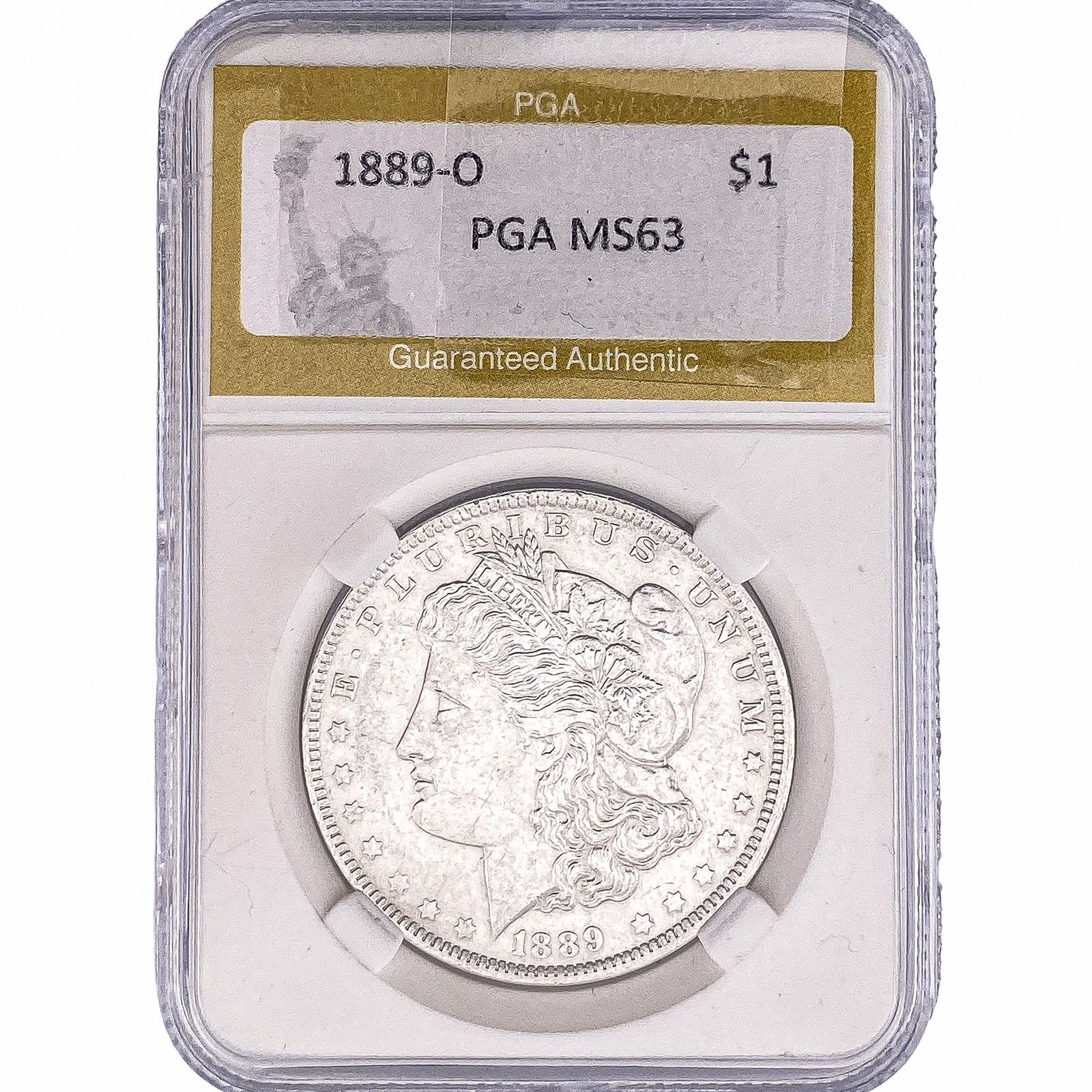 1889-O Morgan Silver Dollar PGA MS63: 1889-O Morgan Silver Dollar PGA MS63