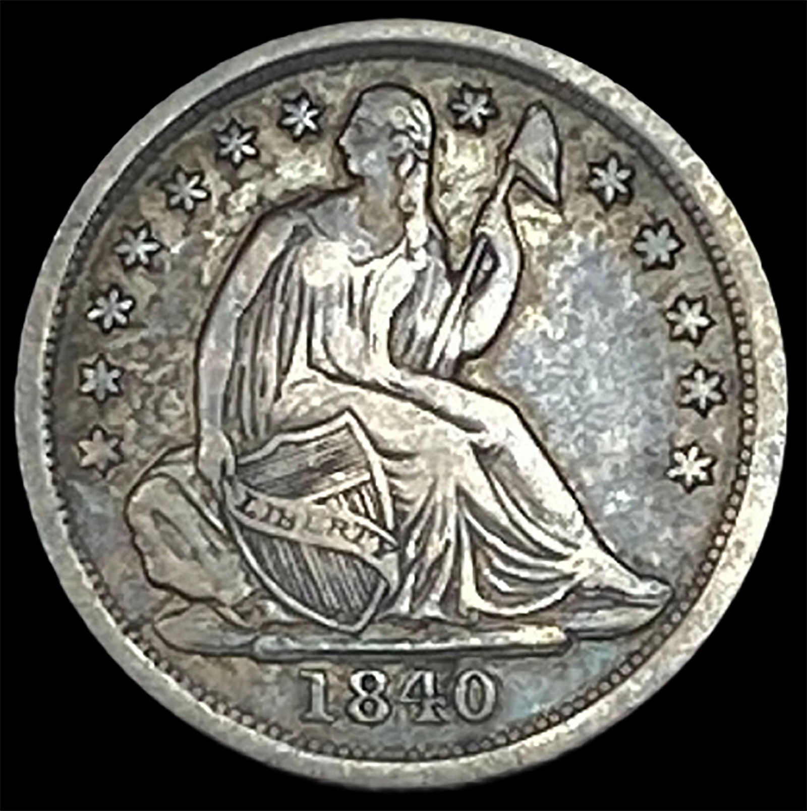 1840-O Silver Half Dime NEARLY UNCIRCULATED: 1840-O Silver Half Dime NEARLY UNCIRCULATED