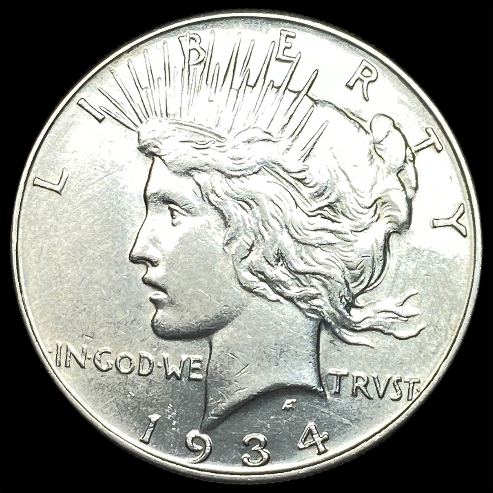 1934 Silver Peace Dollar CHOICE AU: 1934 Silver Peace Dollar CHOICE AU