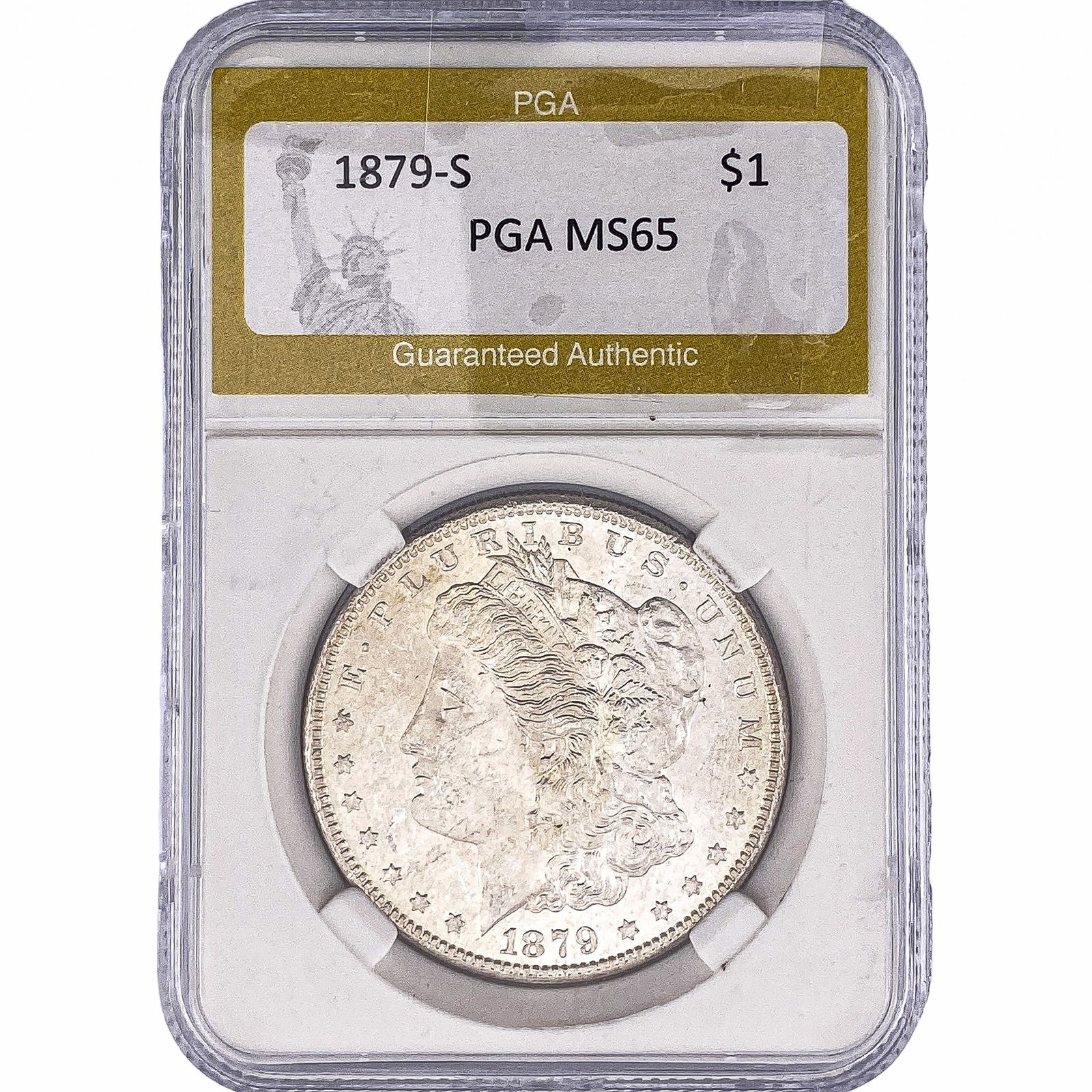 1879-S Morgan Silver Dollar PGA MS65 (1 of 2)