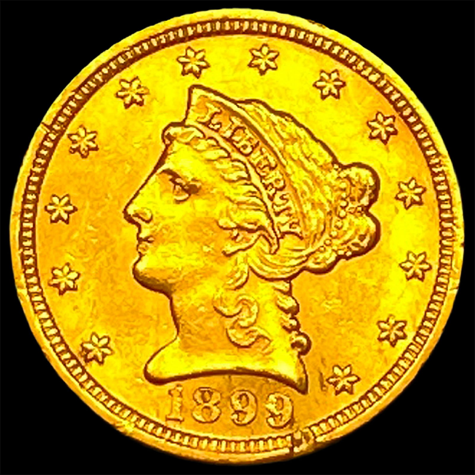 1899 Liberty Head Gold Quarter Eagle $2.50 UNCIRCULATED (1 of 2)