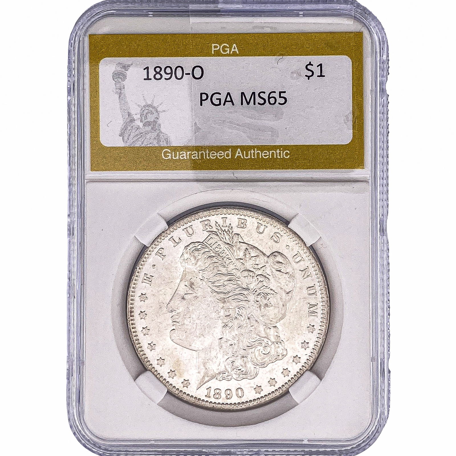1890-O Morgan Silver Dollar PGA MS65: 1890-O Morgan Silver Dollar PGA MS65