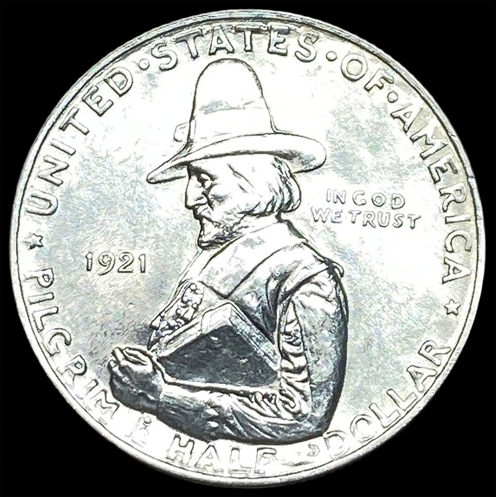 1921 Silver Pilgrim Tercentenary Half Dollar UNCIRCULATED (1 of 2)