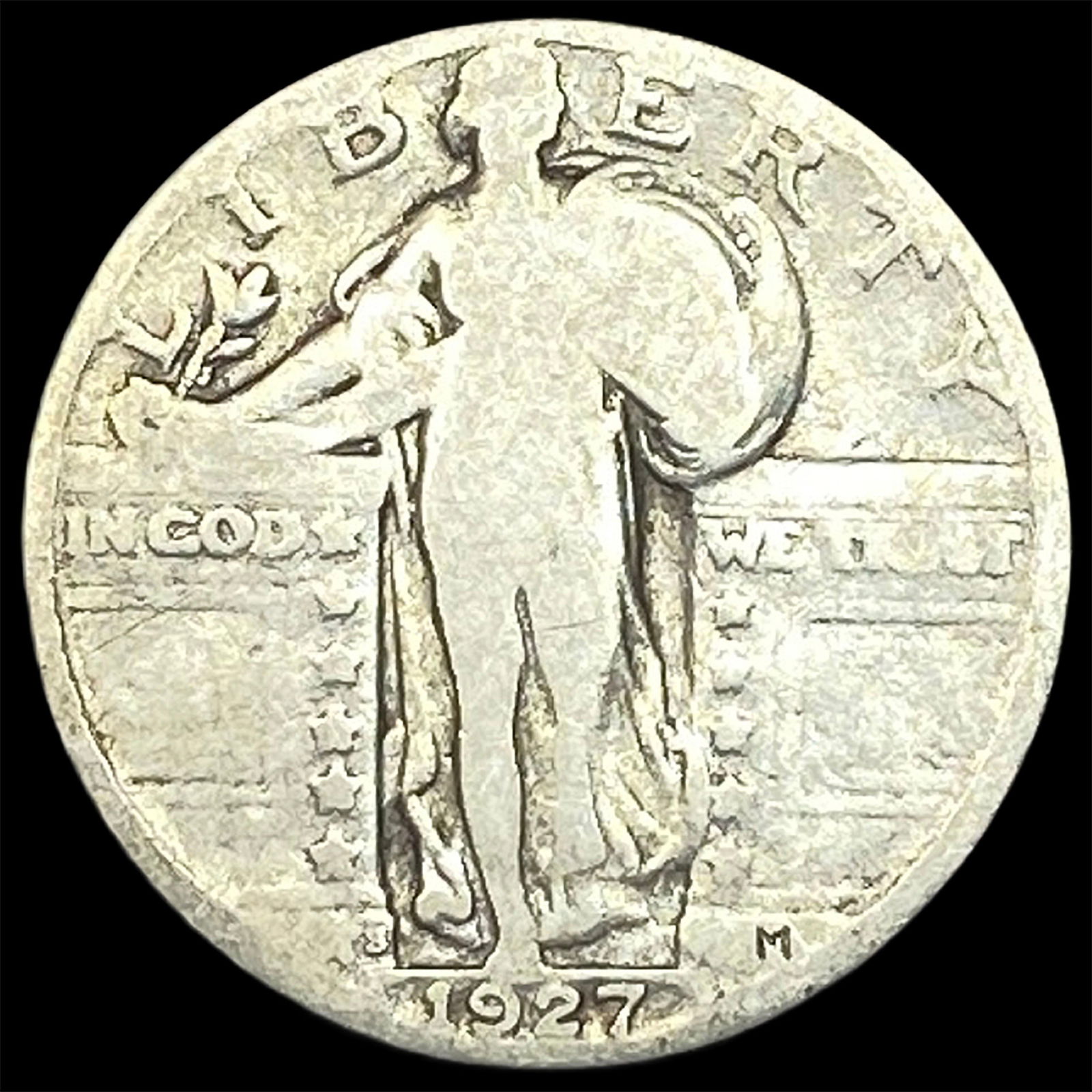 1927-M Standing Liberty Silver Quarter NICELY CIRCULATED: 1927-M Standing Liberty Silver Quarter NICELY CIRCULATED
