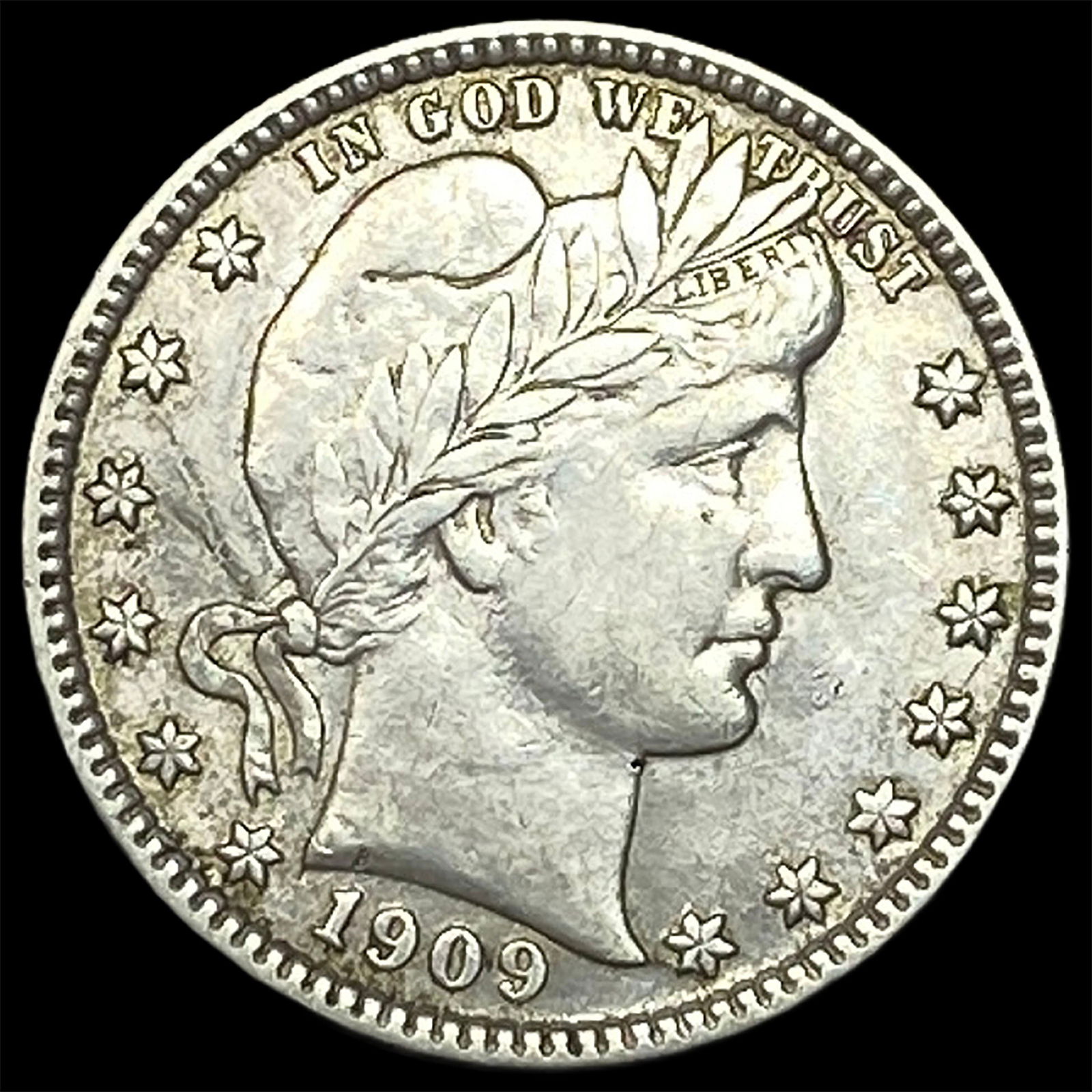 1909-D Silver Barber Quarter CLOSELY UNCIRCULATED (1 of 2)