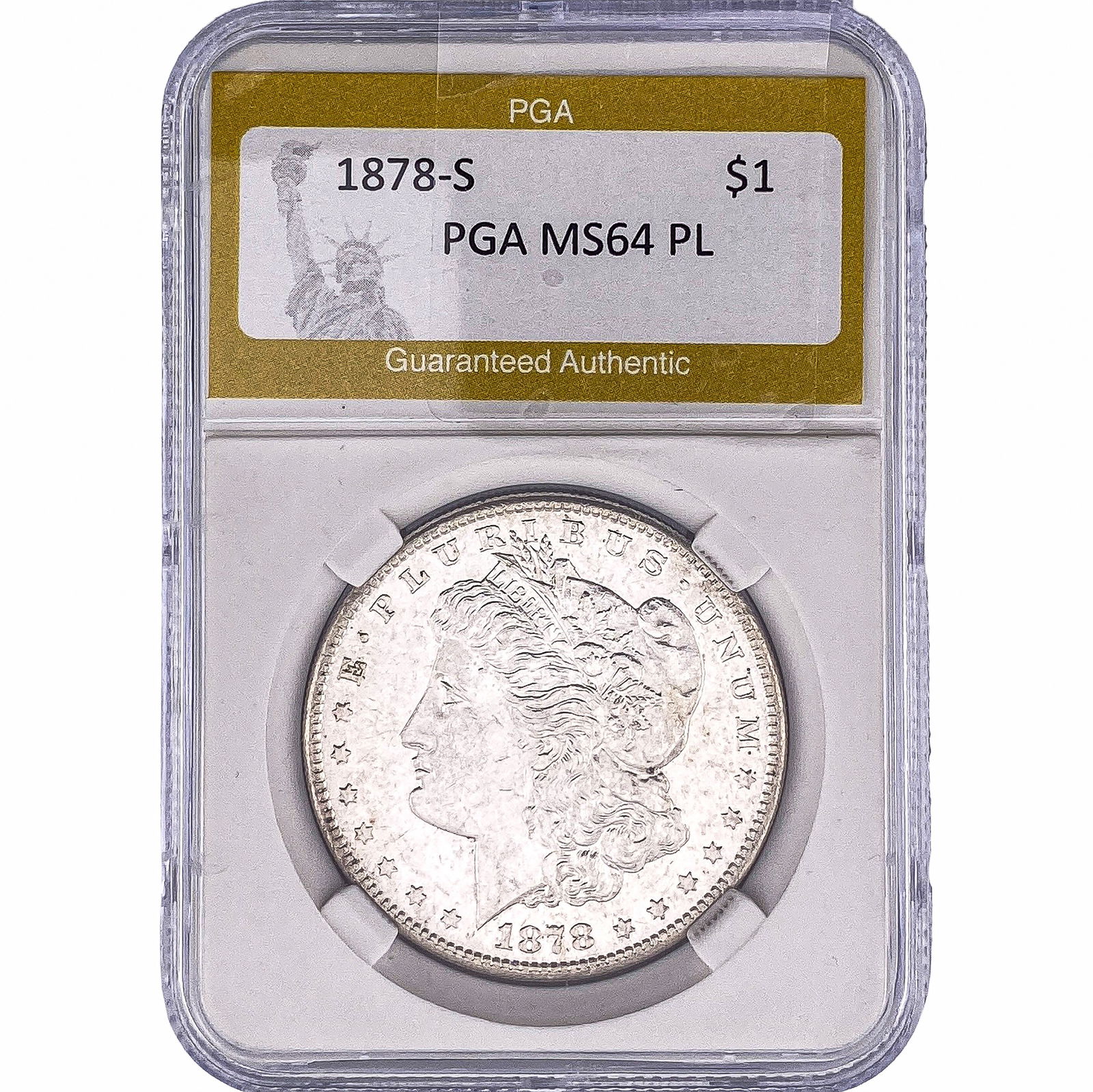 1878-S Morgan Silver Dollar PGA MS64 PL (1 of 2)