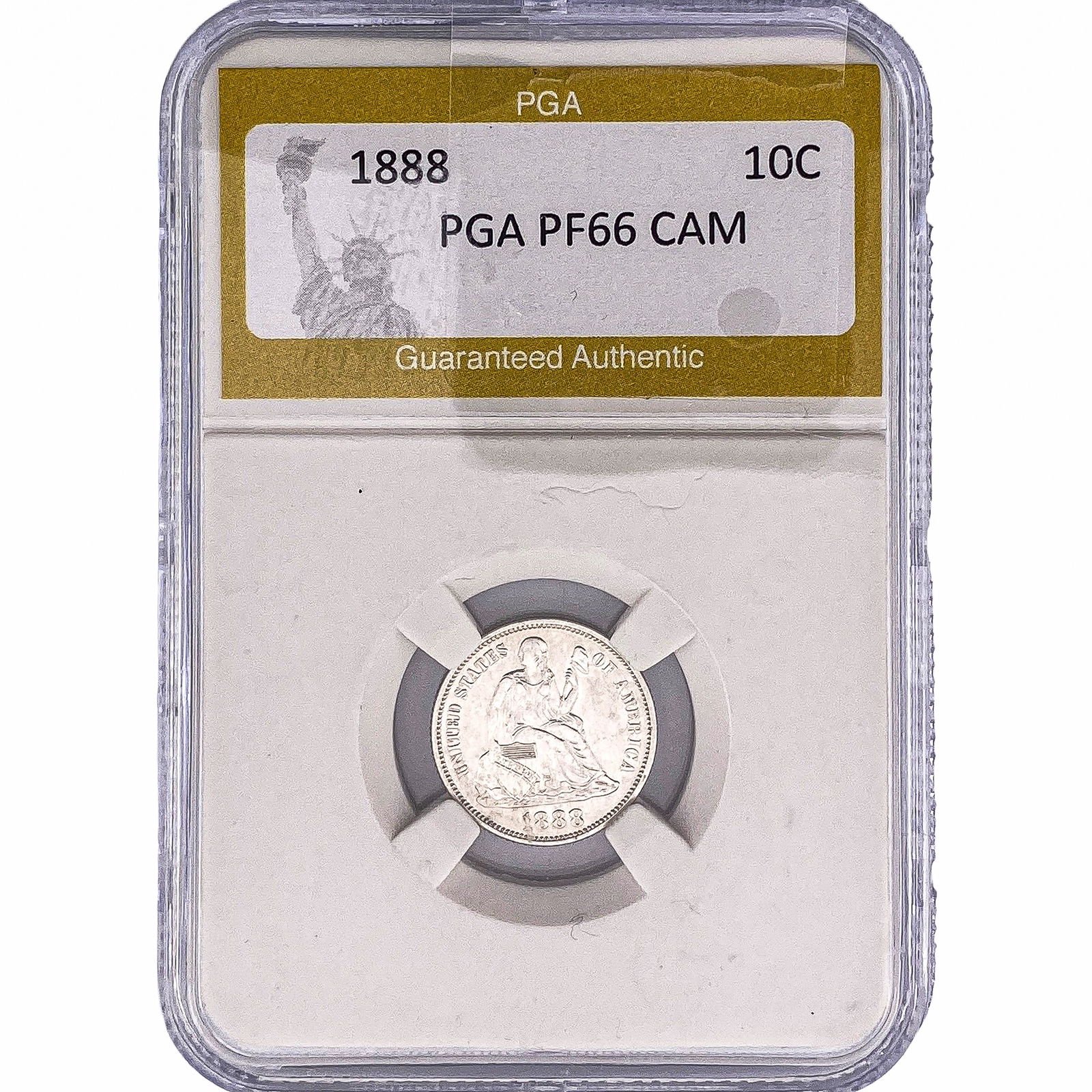 1888 Seated Liberty Dime PGA PF66 CAM: 1888 Seated Liberty Dime PGA PF66 CAM