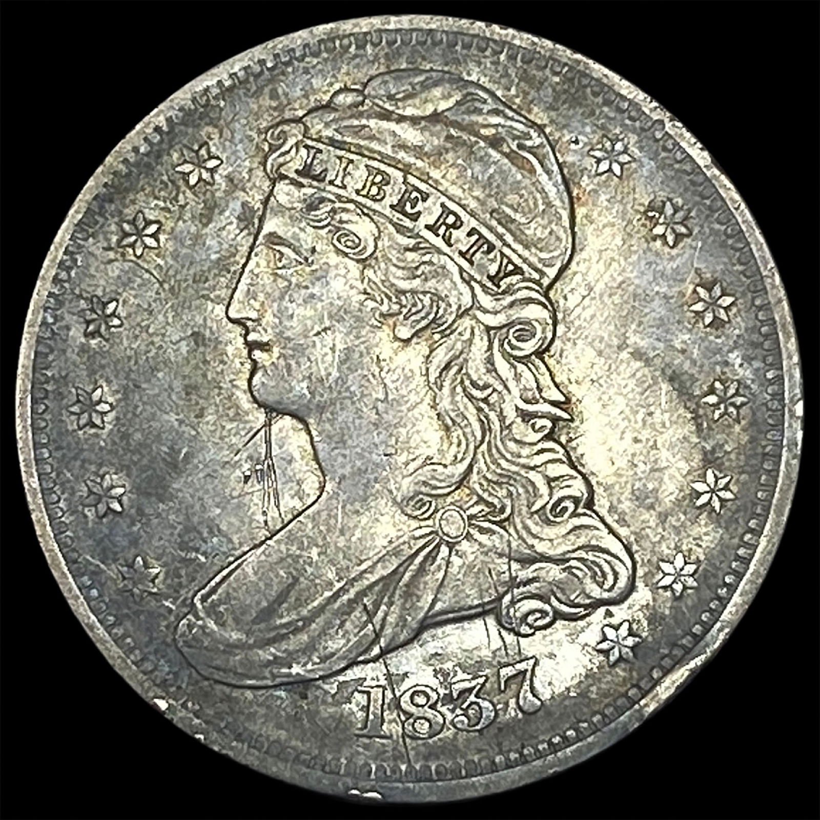 1837 Capped Bust Half Dollar NEARLY UNCIRCULATED: 1837 Capped Bust Half Dollar NEARLY UNCIRCULATED