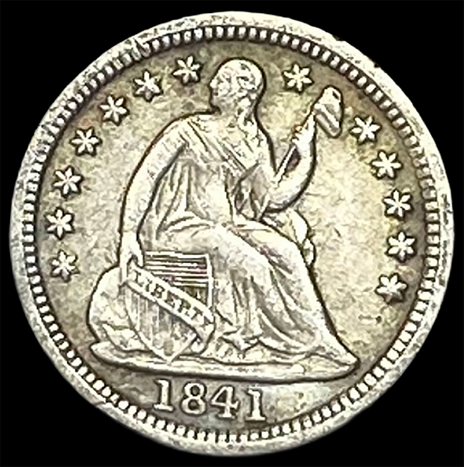 1841-O Silver Half Dime CLOSELY UNCIRCULATED: 1841-O Silver Half Dime CLOSELY UNCIRCULATED