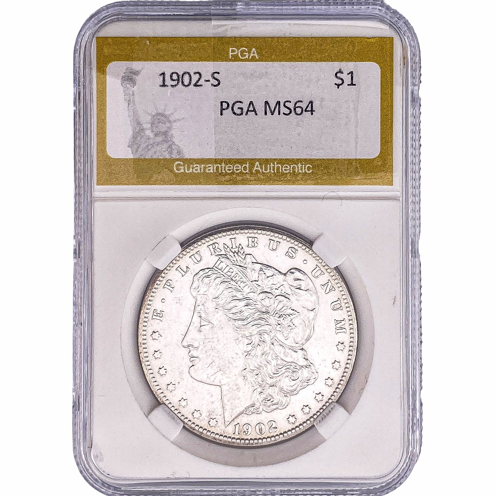 1902-S Morgan Silver Dollar PGA MS64: 1902-S Morgan Silver Dollar PGA MS64