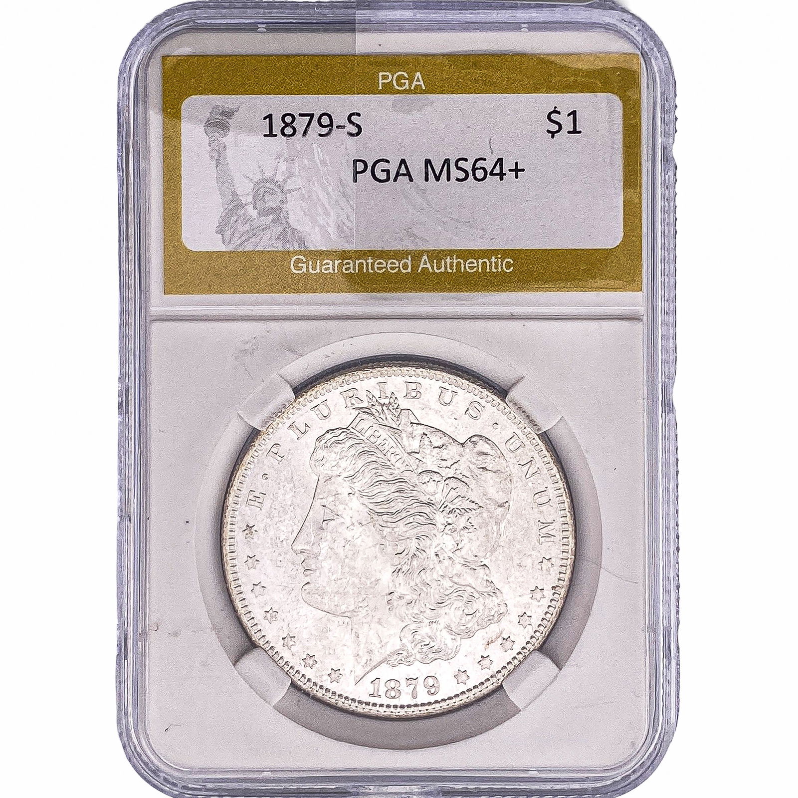 1879-S Morgan Silver Dollar PGA MS64+: 1879-S Morgan Silver Dollar PGA MS64+