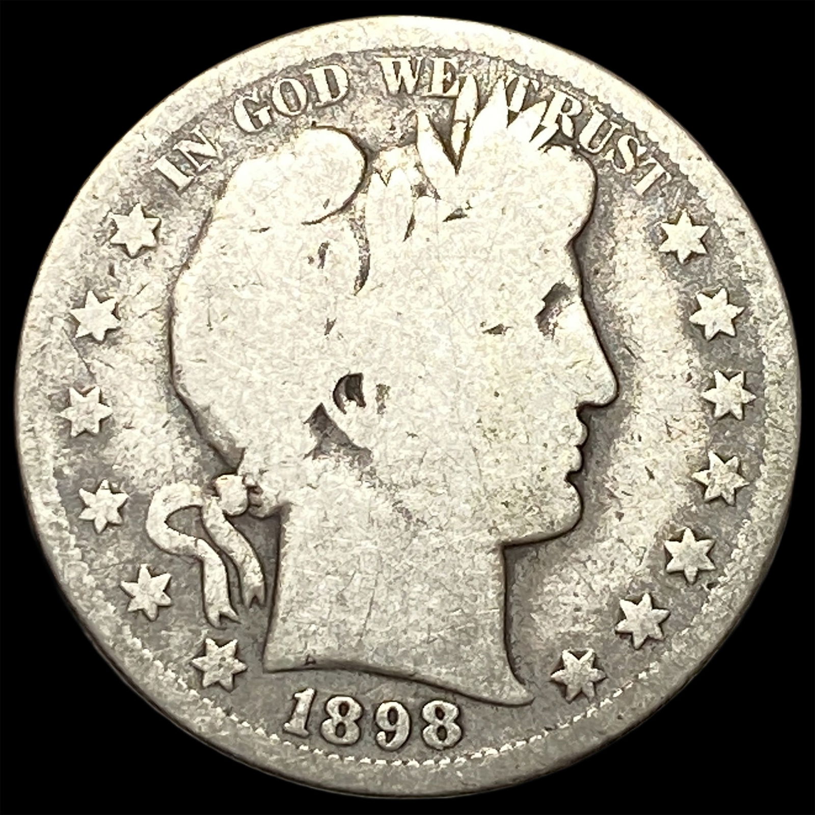 1898-S Silver Barber Half Dollar HIGH GRADE: 1898-S Silver Barber Half Dollar HIGH GRADE