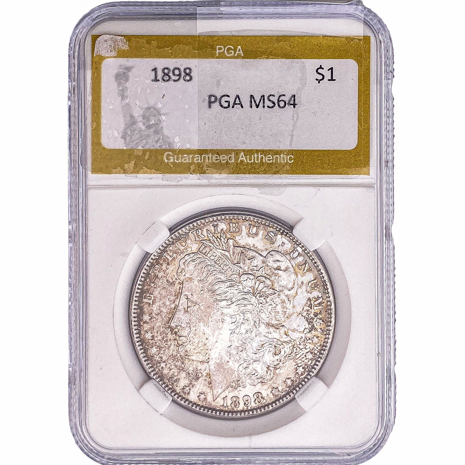 1898 Morgan Silver Dollar PGA MS64: 1898 Morgan Silver Dollar PGA MS64