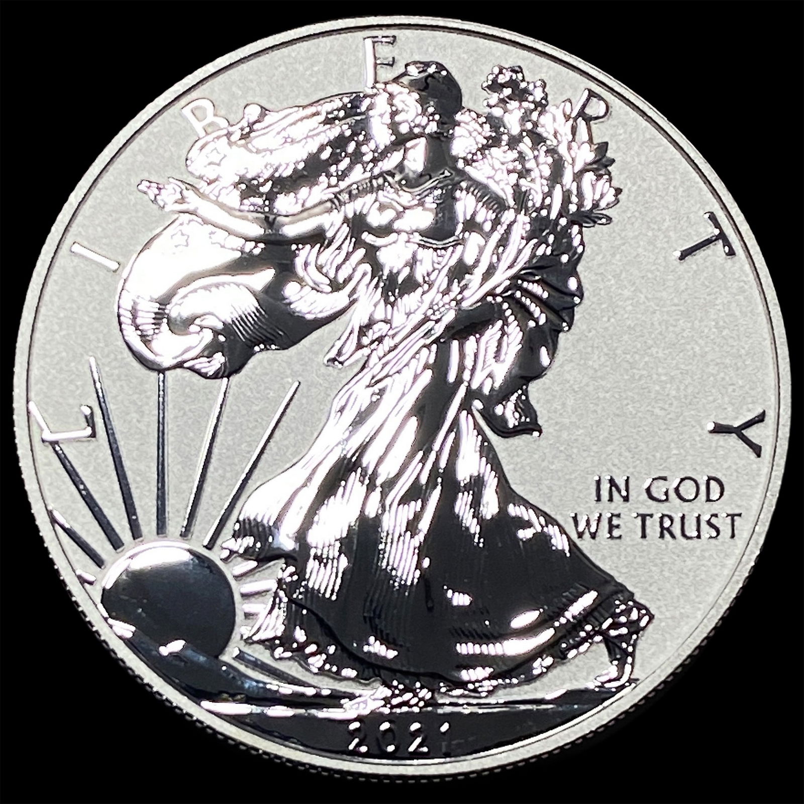 2021-W Silver American Eagle Type 1 GEM PROOF: 2021-W Silver American Eagle Type 1 GEM PROOF