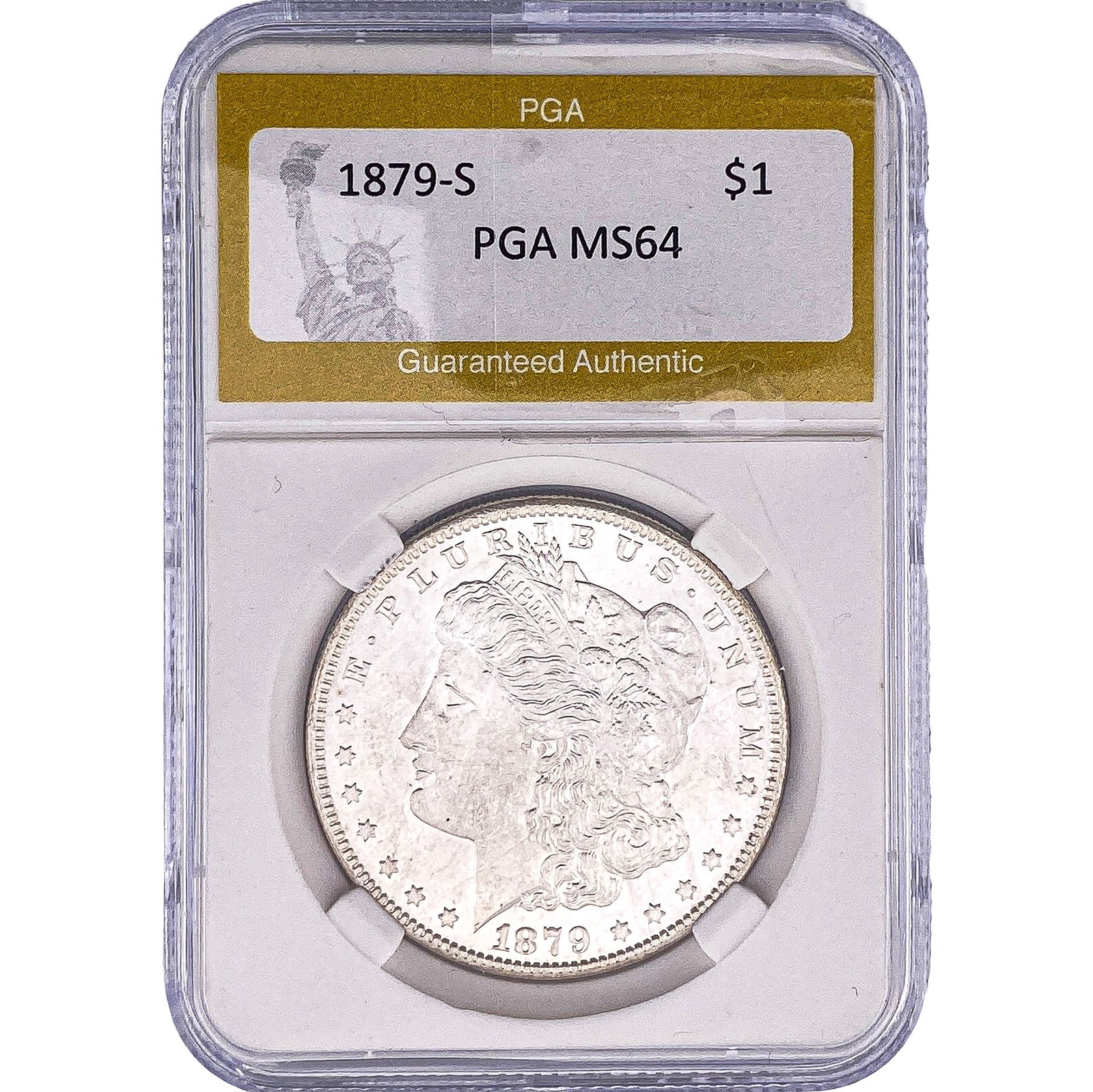 1879-S Morgan Silver Dollar PGA MS64: 1879-S Morgan Silver Dollar PGA MS64
