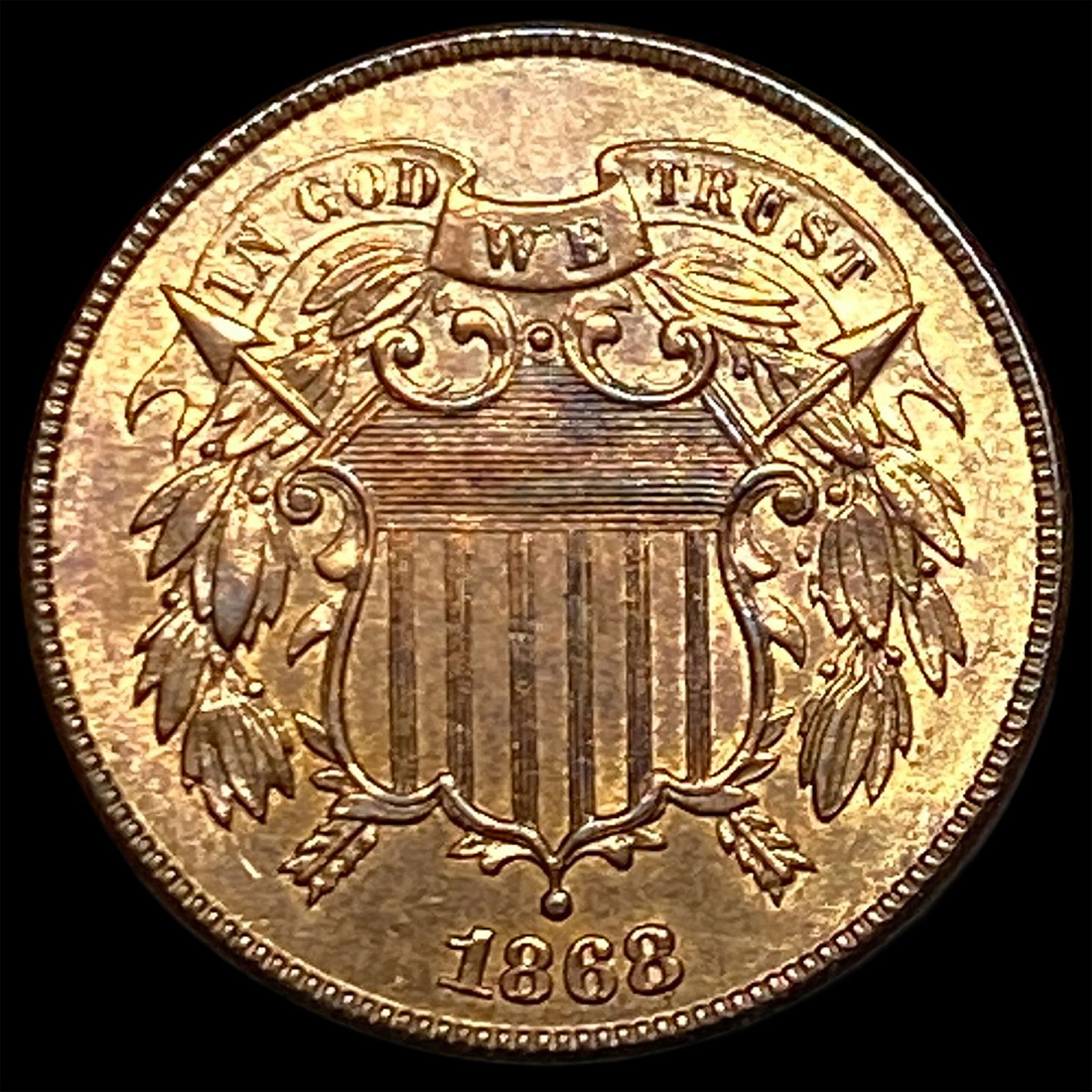 1868 Copper Two-Cent Piece UNCIRCULATED (1 of 2)