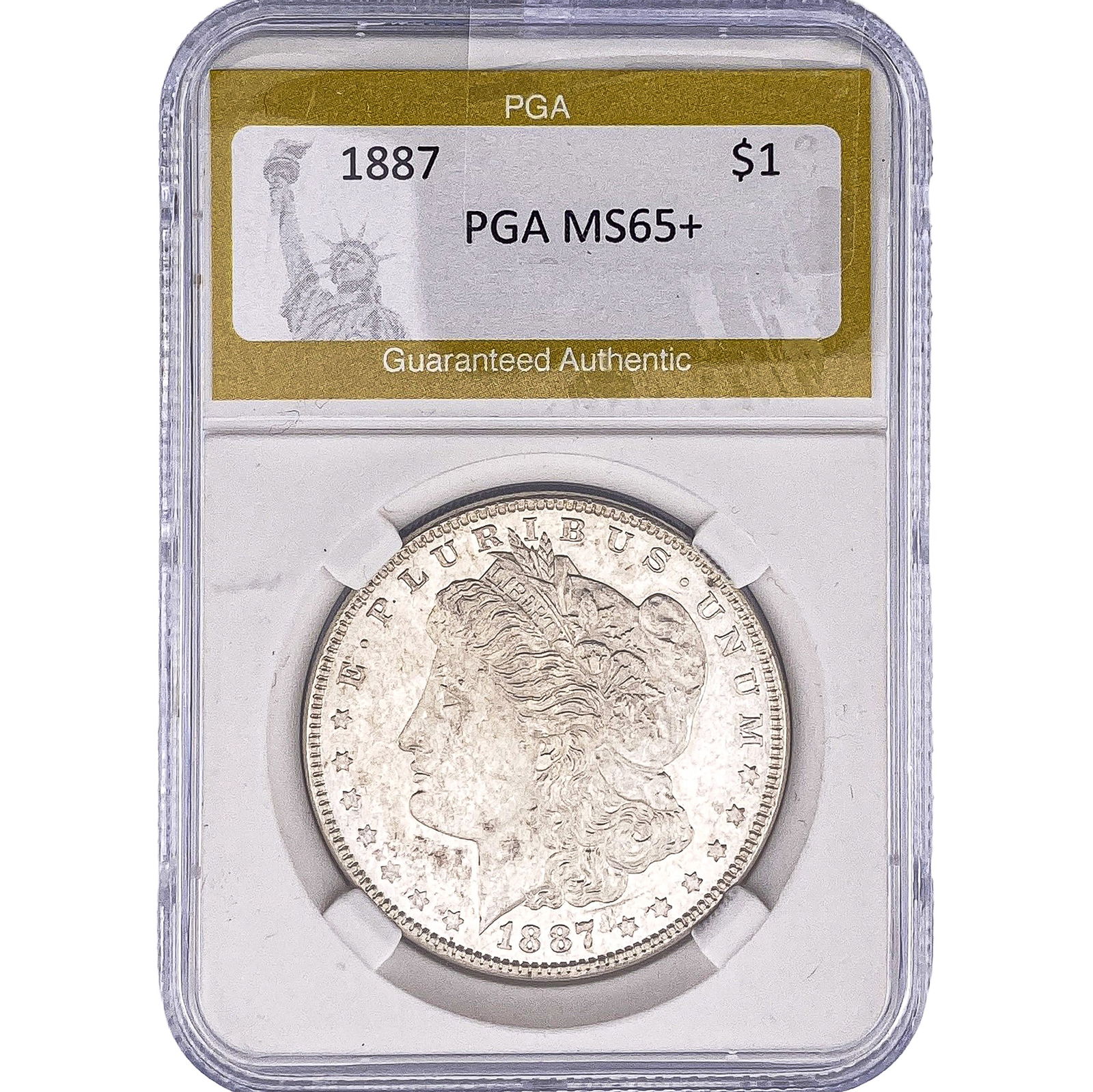 1887 Morgan Silver Dollar PGA MS65+: 1887 Morgan Silver Dollar PGA MS65+