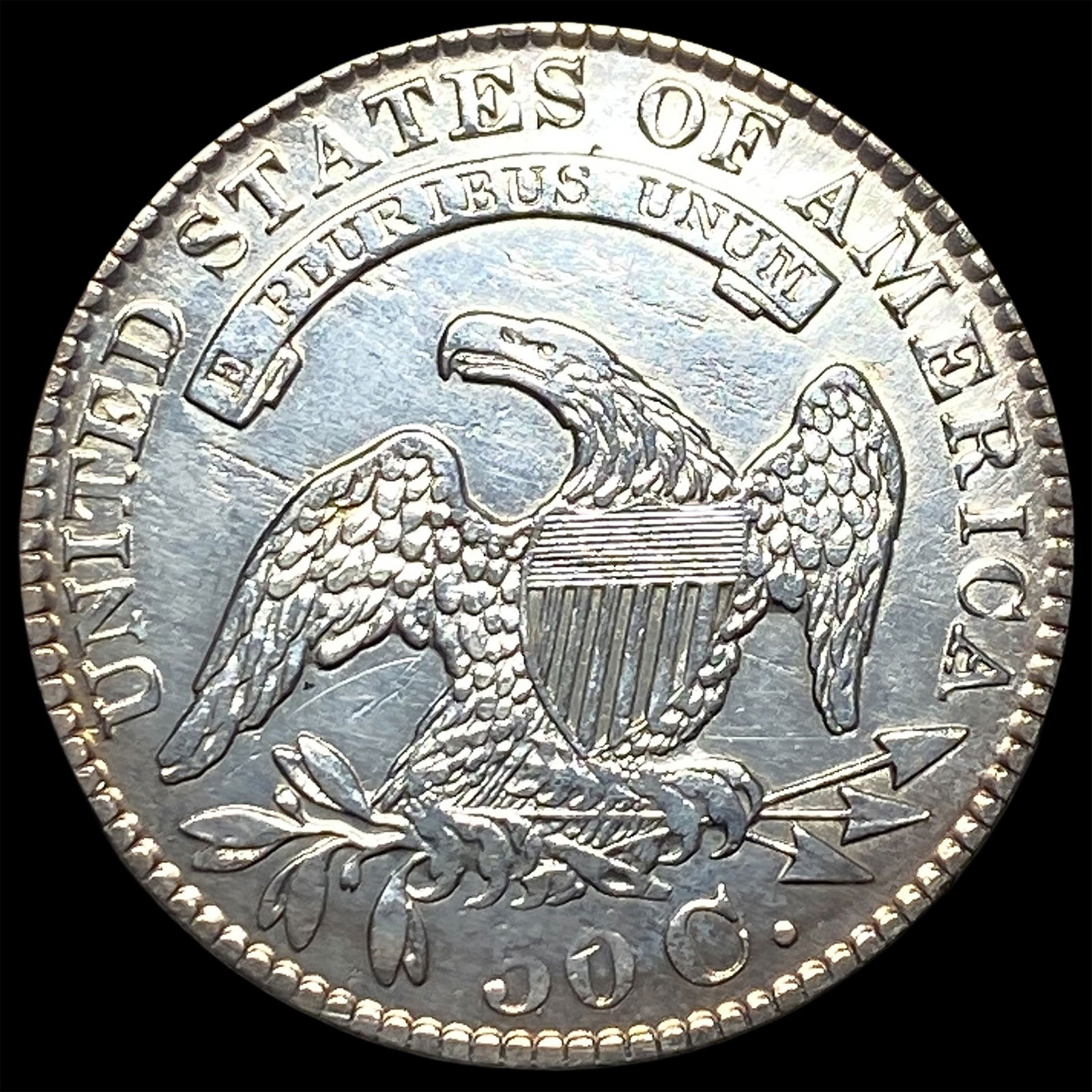 1829 Silver Capped Bust Half Dollar CLOSELY UNCIRCULATED - 2