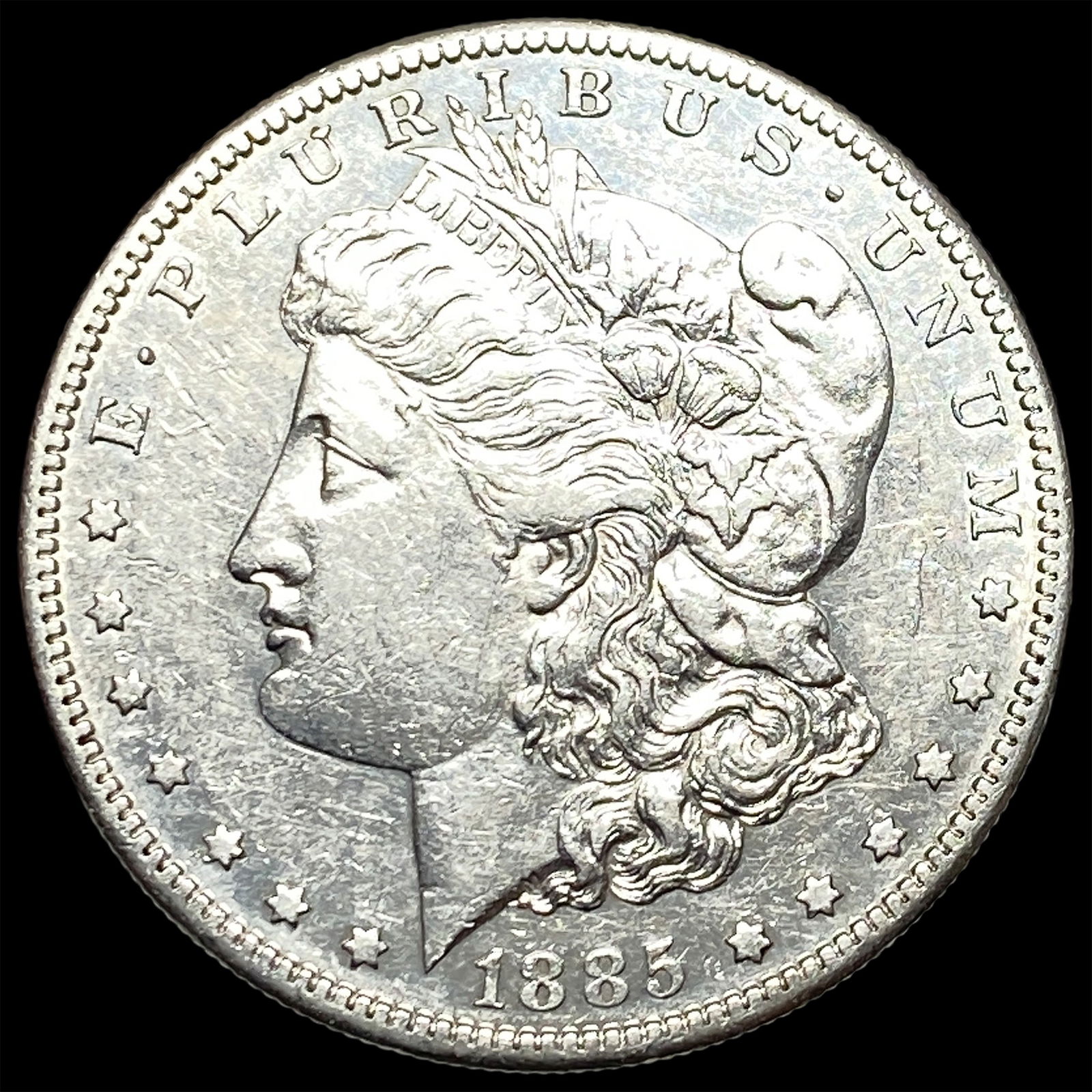 1885-S Silver Morgan Dollar CLOSELY UNCIRCULATED: 1885-S Silver Morgan Dollar CLOSELY UNCIRCULATED