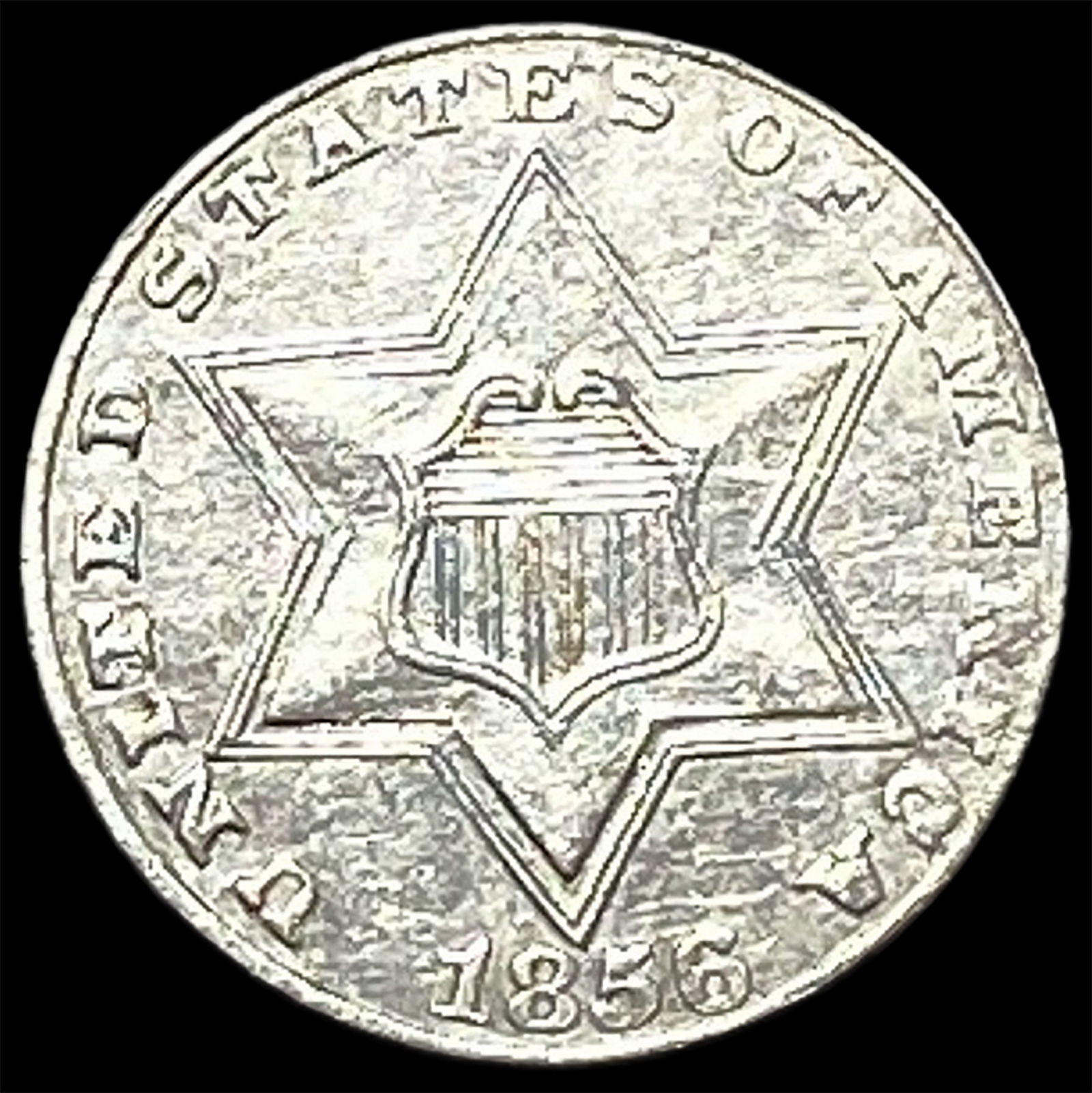 1856 Silver Three-Cent Piece CLOSELY UNCIRCULATED (1 of 2)