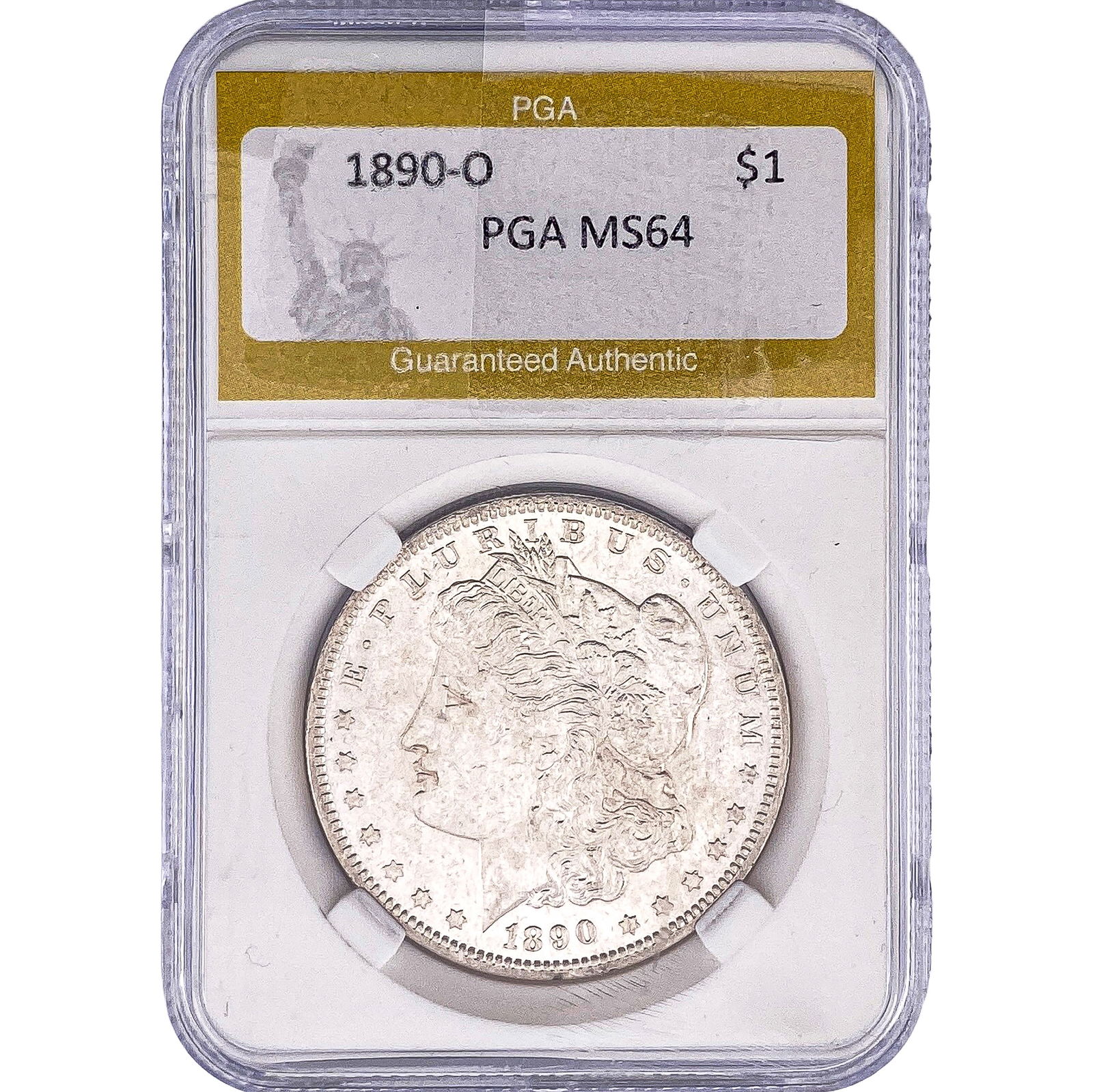 1890-O Morgan Silver Dollar PGA MS64: 1890-O Morgan Silver Dollar PGA MS64