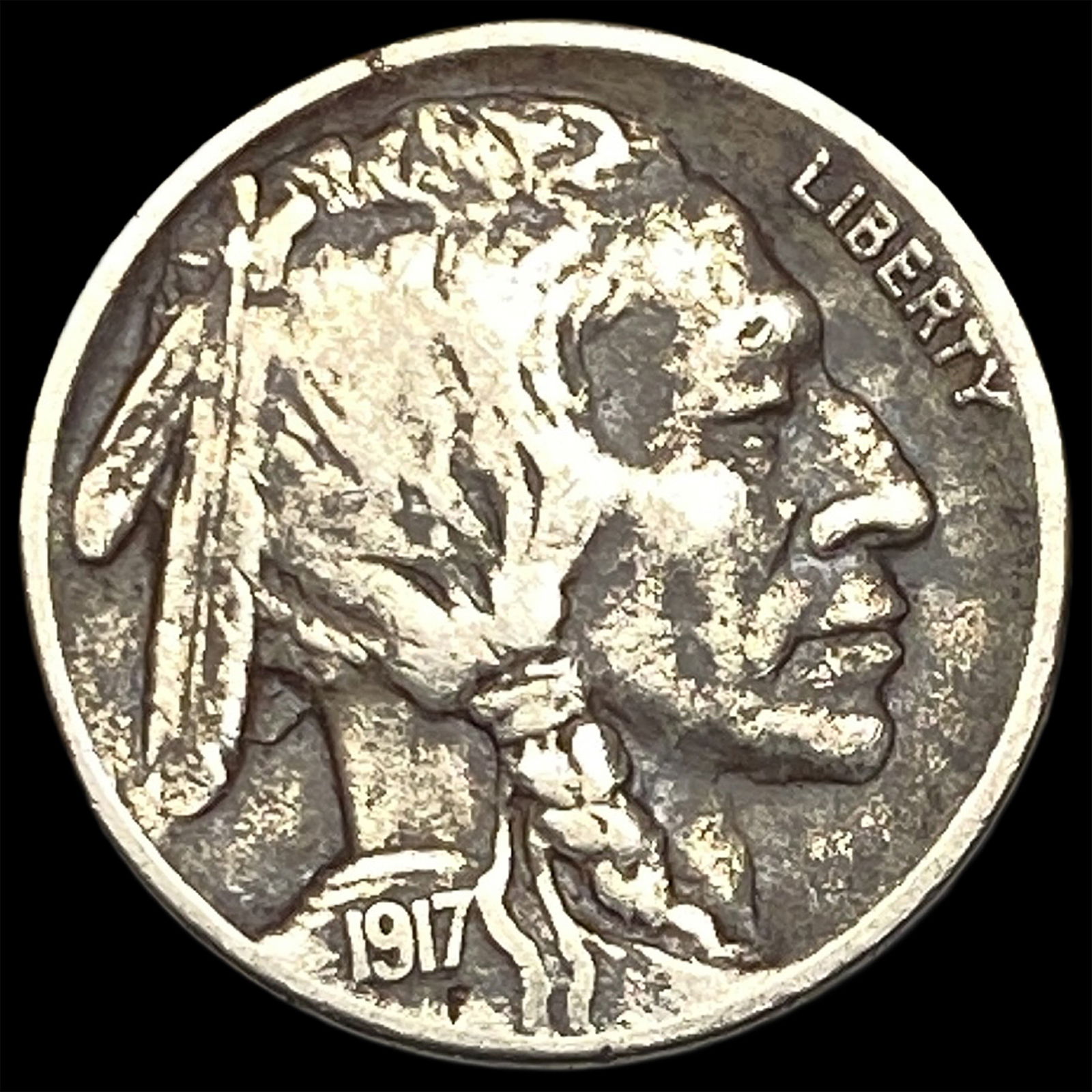 1917-S Buffalo Nickel NEARLY UNCIRCULATED (1 of 2)