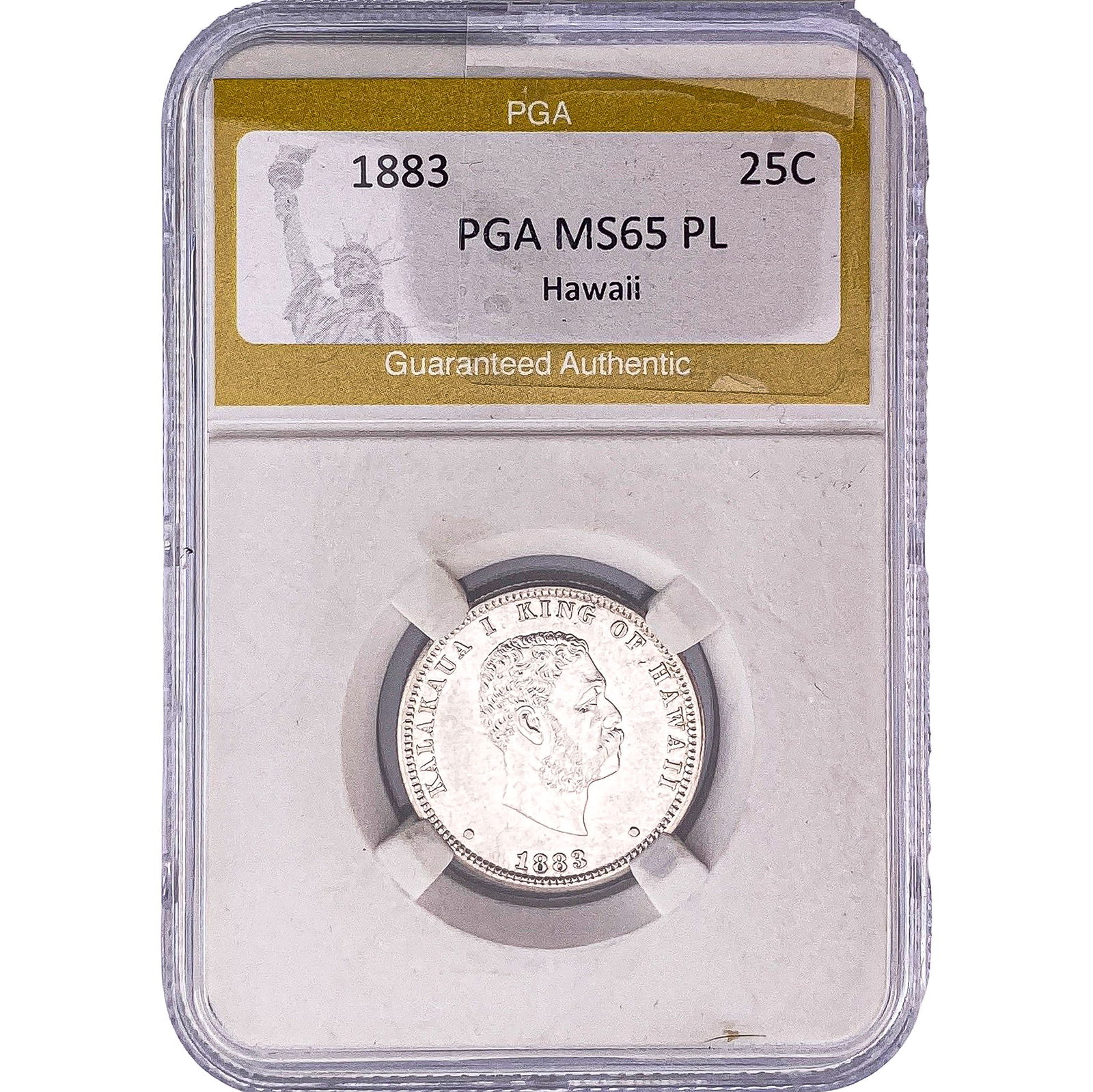 1883 Kingdom of Hawaii Quarter PGA MS65 PL: 1883 Kingdom of Hawaii Quarter PGA MS65 PL