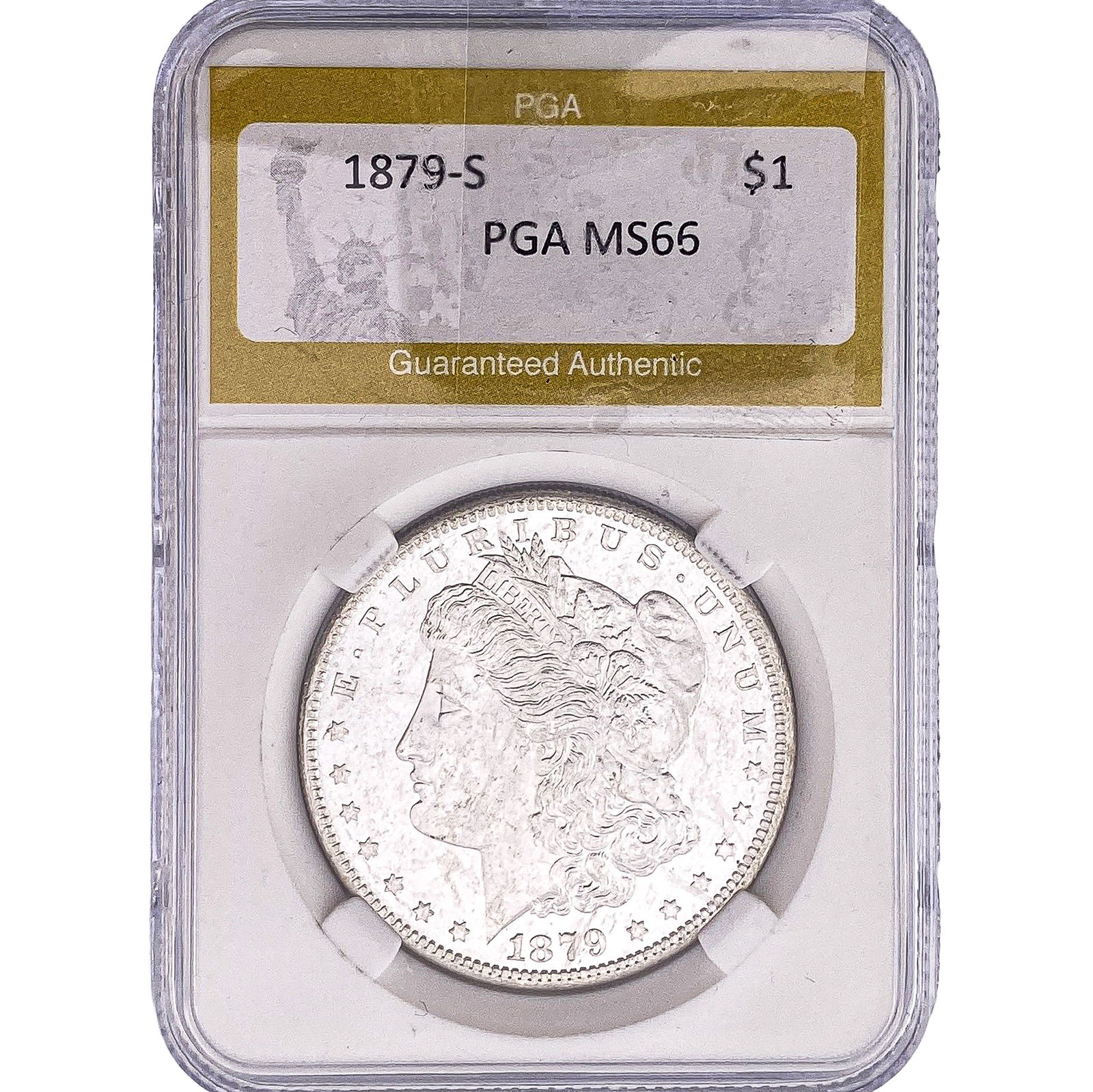 1879-S Morgan Silver Dollar PGA MS66: 1879-S Morgan Silver Dollar PGA MS66