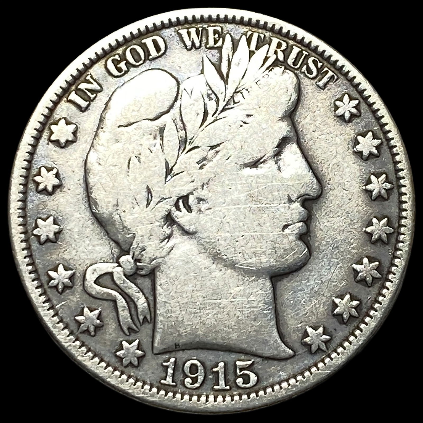 1915-D Silver Barber Half Dollar LIGHTLY CIRCULATED: 1915-D Silver Barber Half Dollar LIGHTLY CIRCULATED