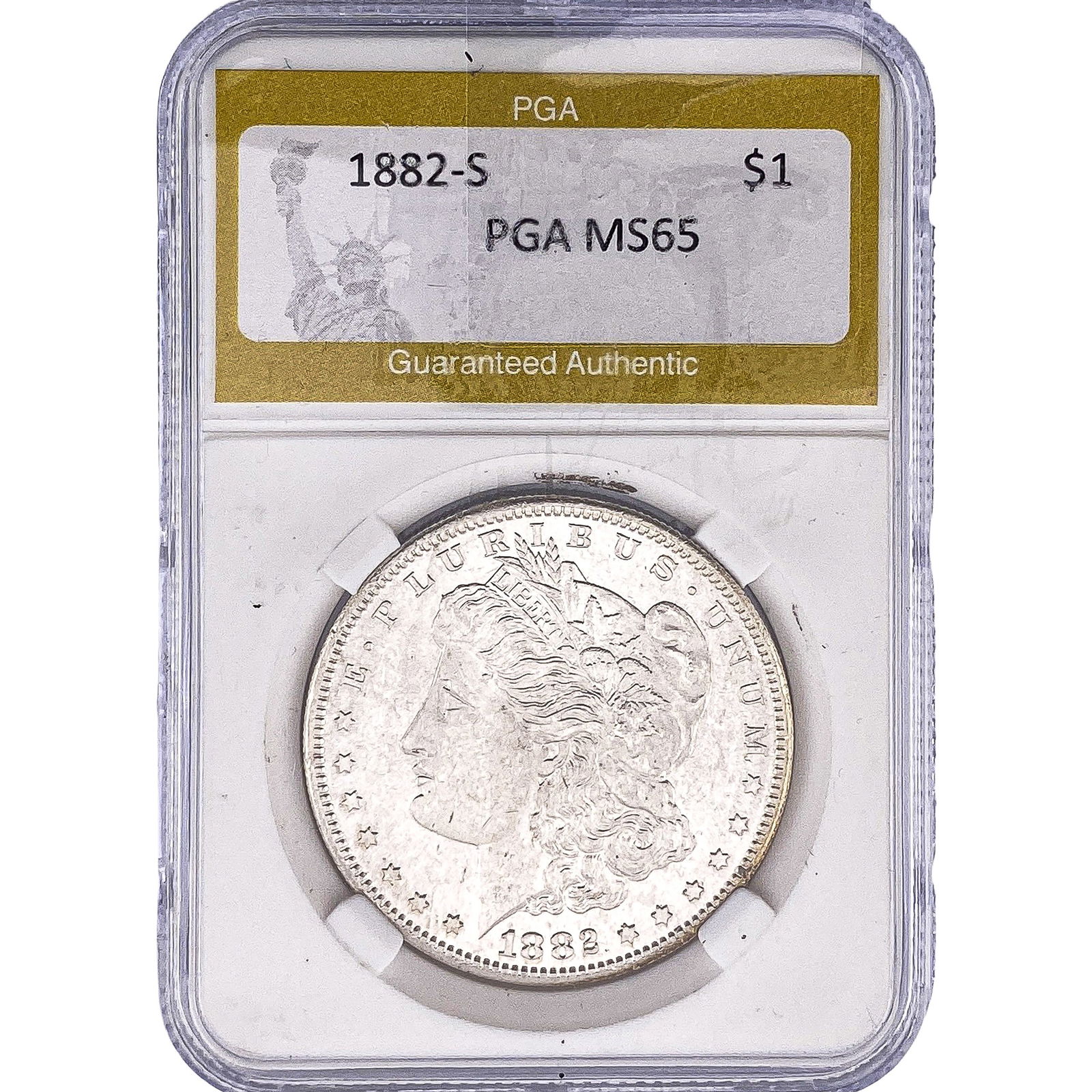 1882-S Morgan Silver Dollar PGA MS65 (1 of 2)