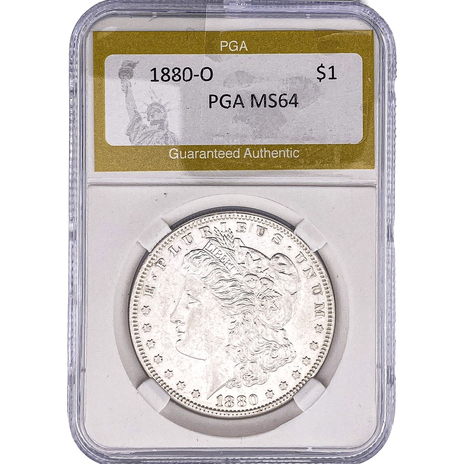 1880-O Morgan Silver Dollar PGA MS64: 1880-O Morgan Silver Dollar PGA MS64