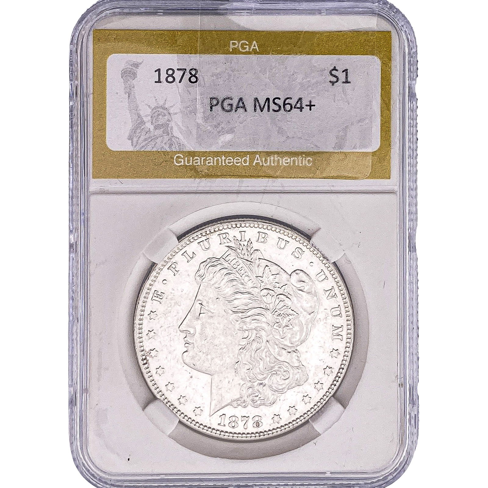 1878 Morgan Silver Dollar PGA MS64+: 1878 Morgan Silver Dollar PGA MS64+