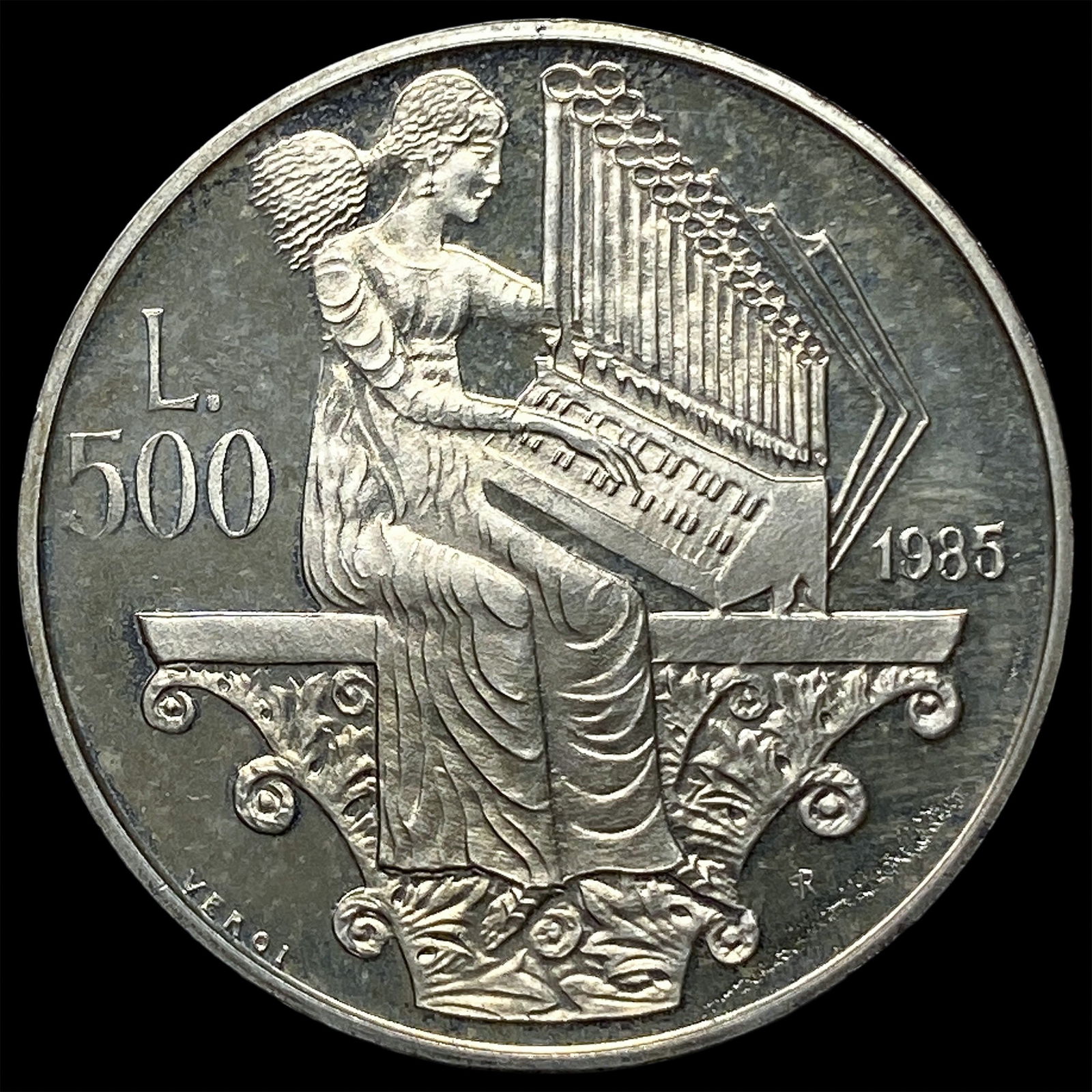 1985 San Marino Silver 500 Lire UNCIRCULATED: 1985 San Marino Silver 500 Lire UNCIRCULATED