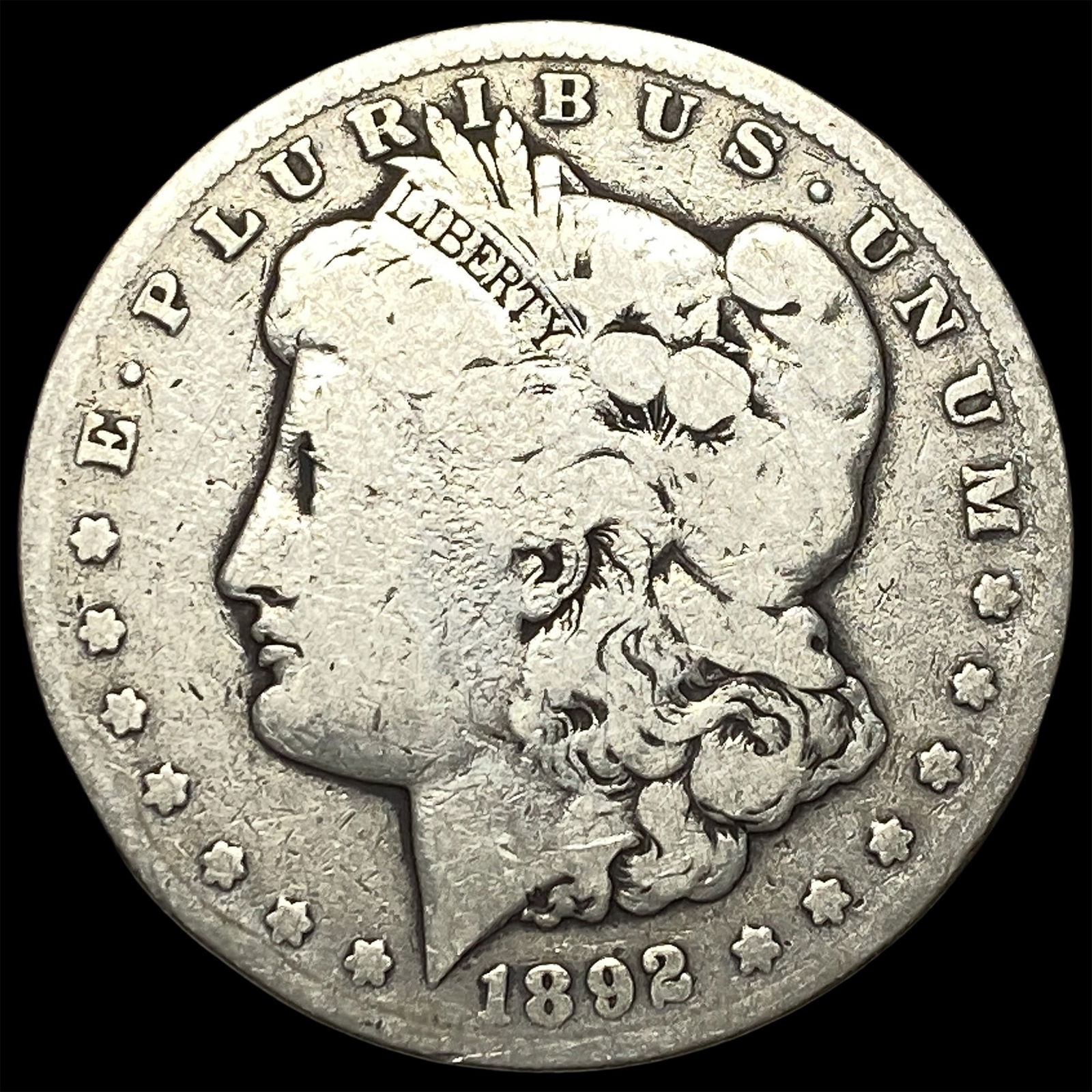 1892-CC Silver Morgan Dollar LIGHTLY CIRCULATED: 1892-CC Silver Morgan Dollar LIGHTLY CIRCULATED